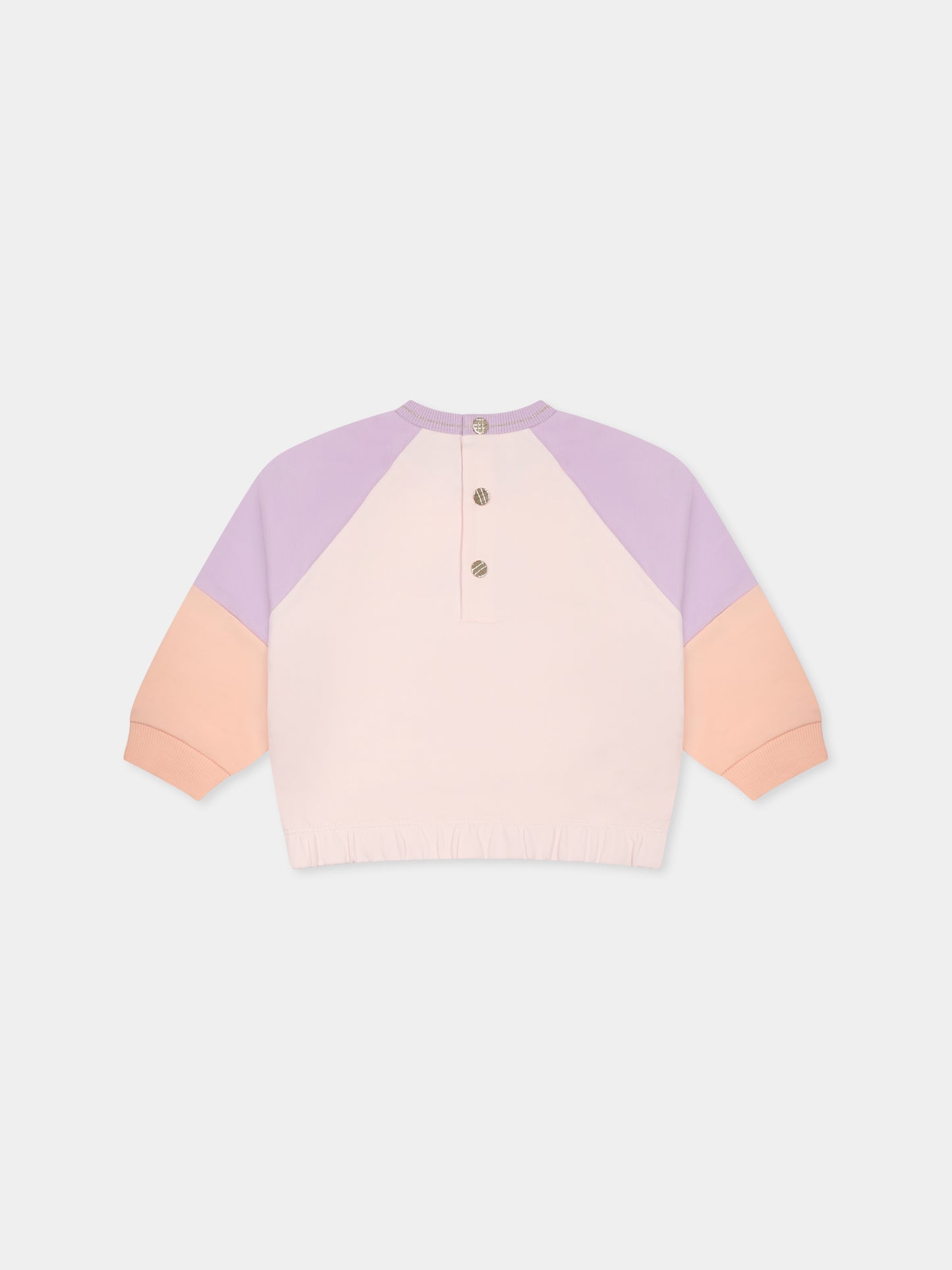 Felpa rosa per neonata con conchiglia,Carrement Beau,Y30110 Z41