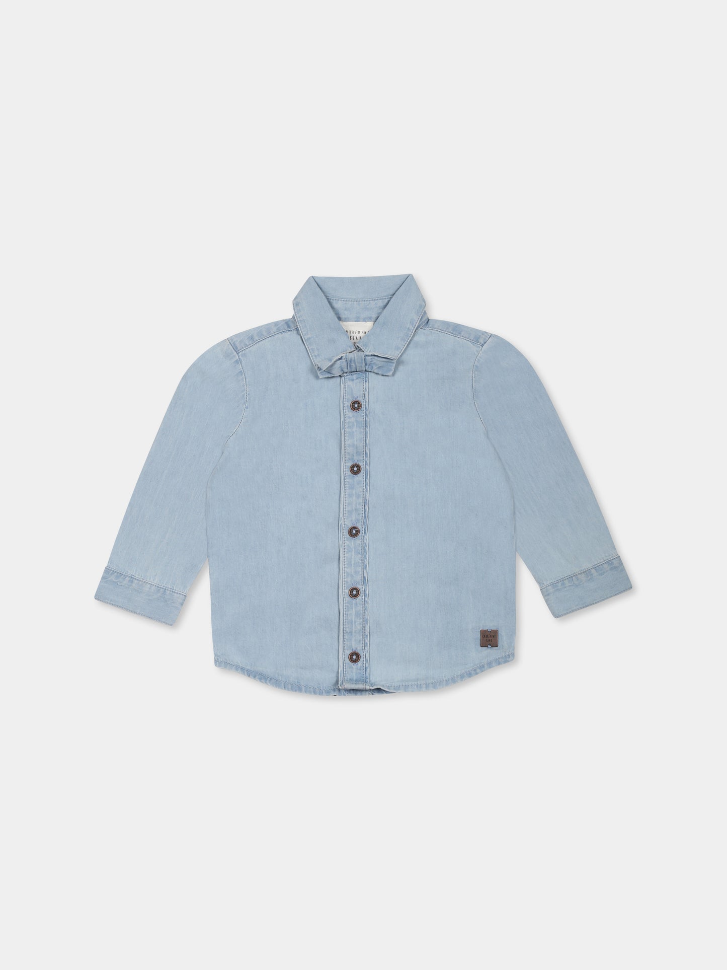 Camicia denim per neonato con papillon,Carrement Beau,Y30131 Z10