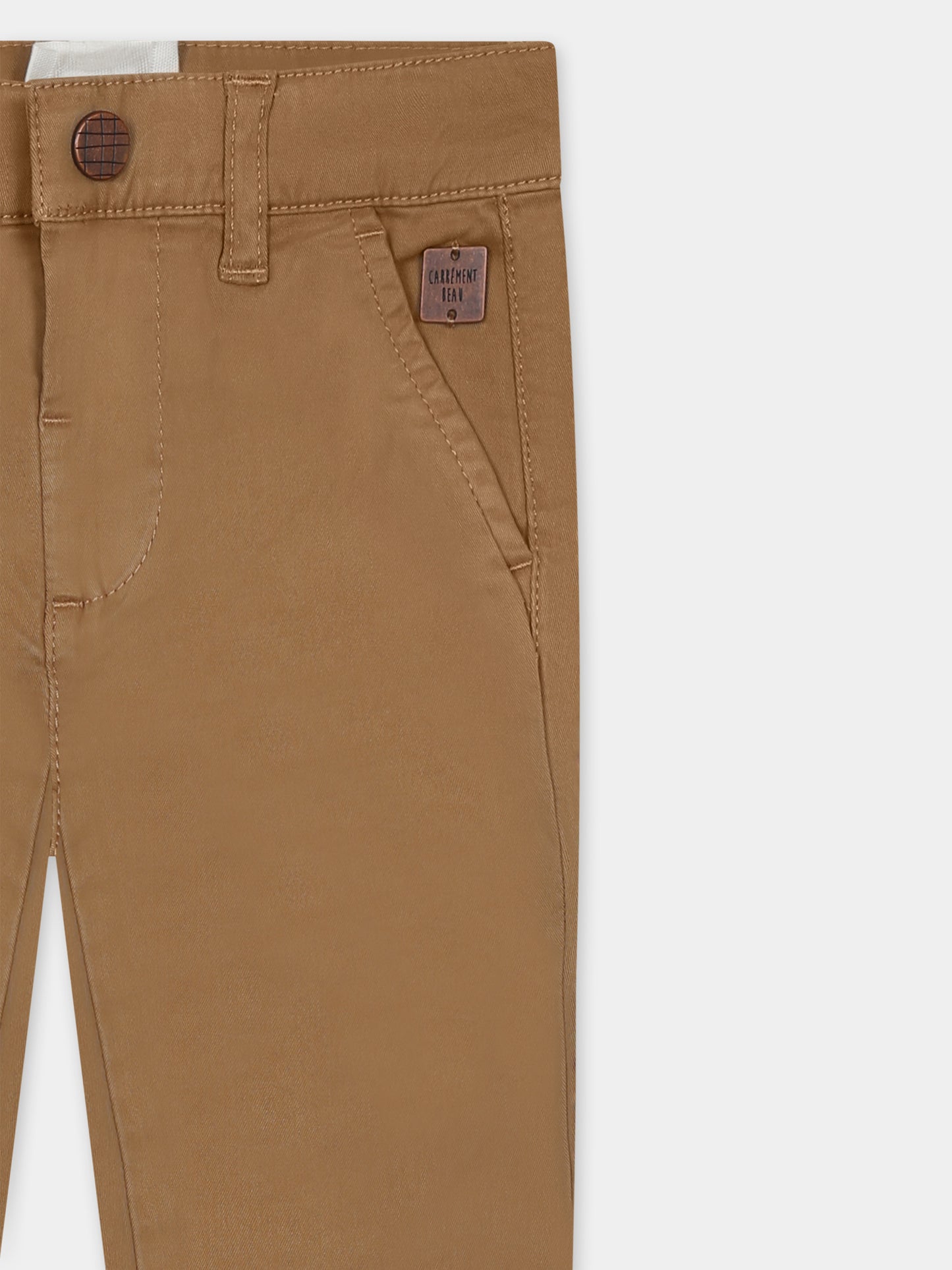 Pantaloni beige per neonato con logo,Carrement Beau,Y30141 262