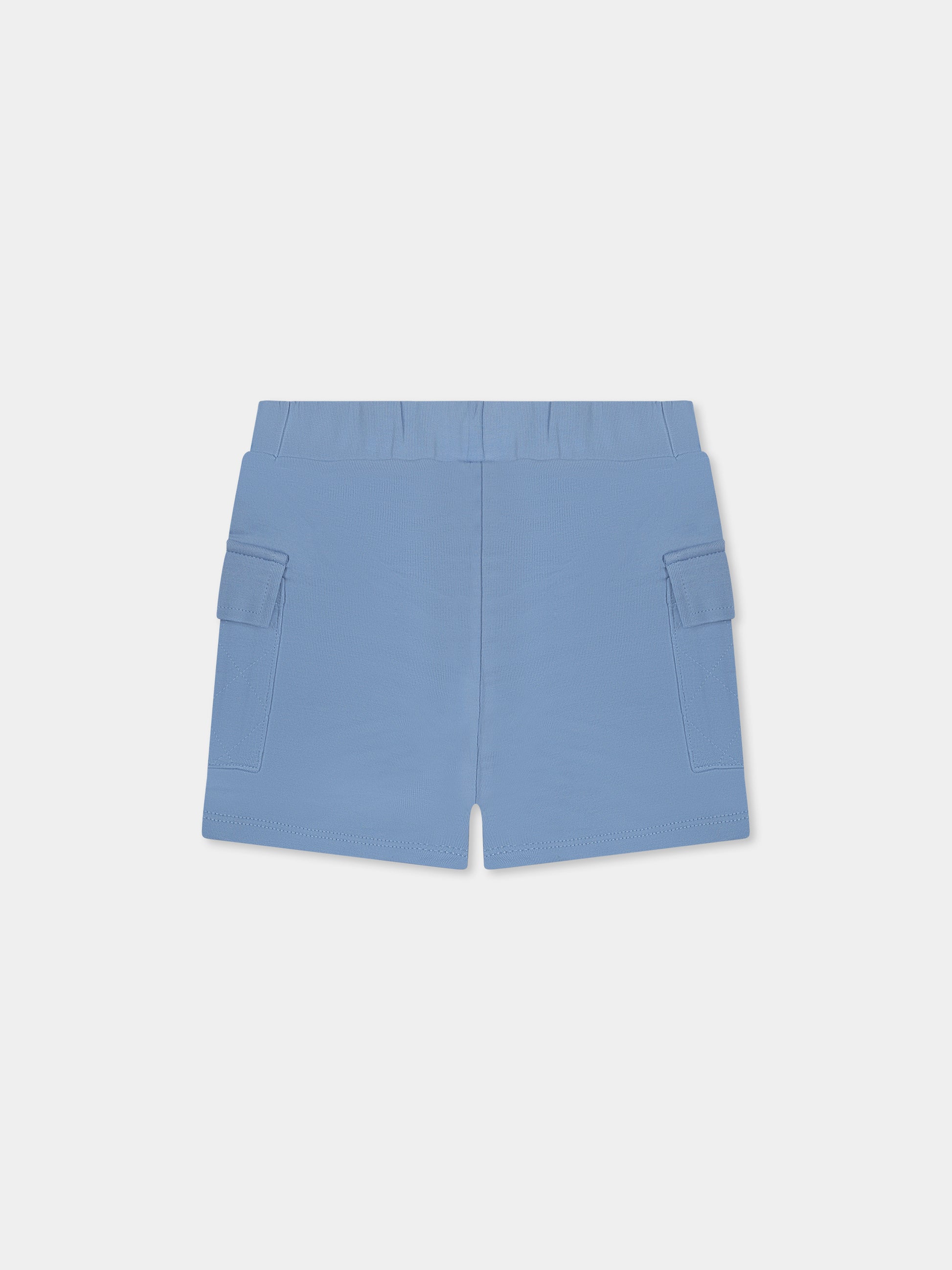 Shorts blu per neonato con logo,Carrement Beau,Y30146 822