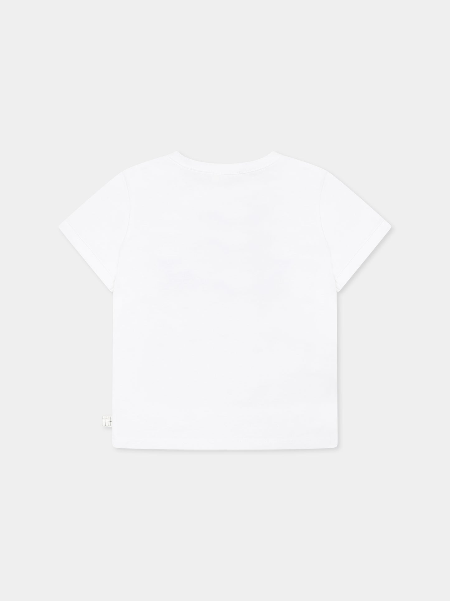 T-shirt bianca per neonato con animali,Carrement Beau,Y30153 10P