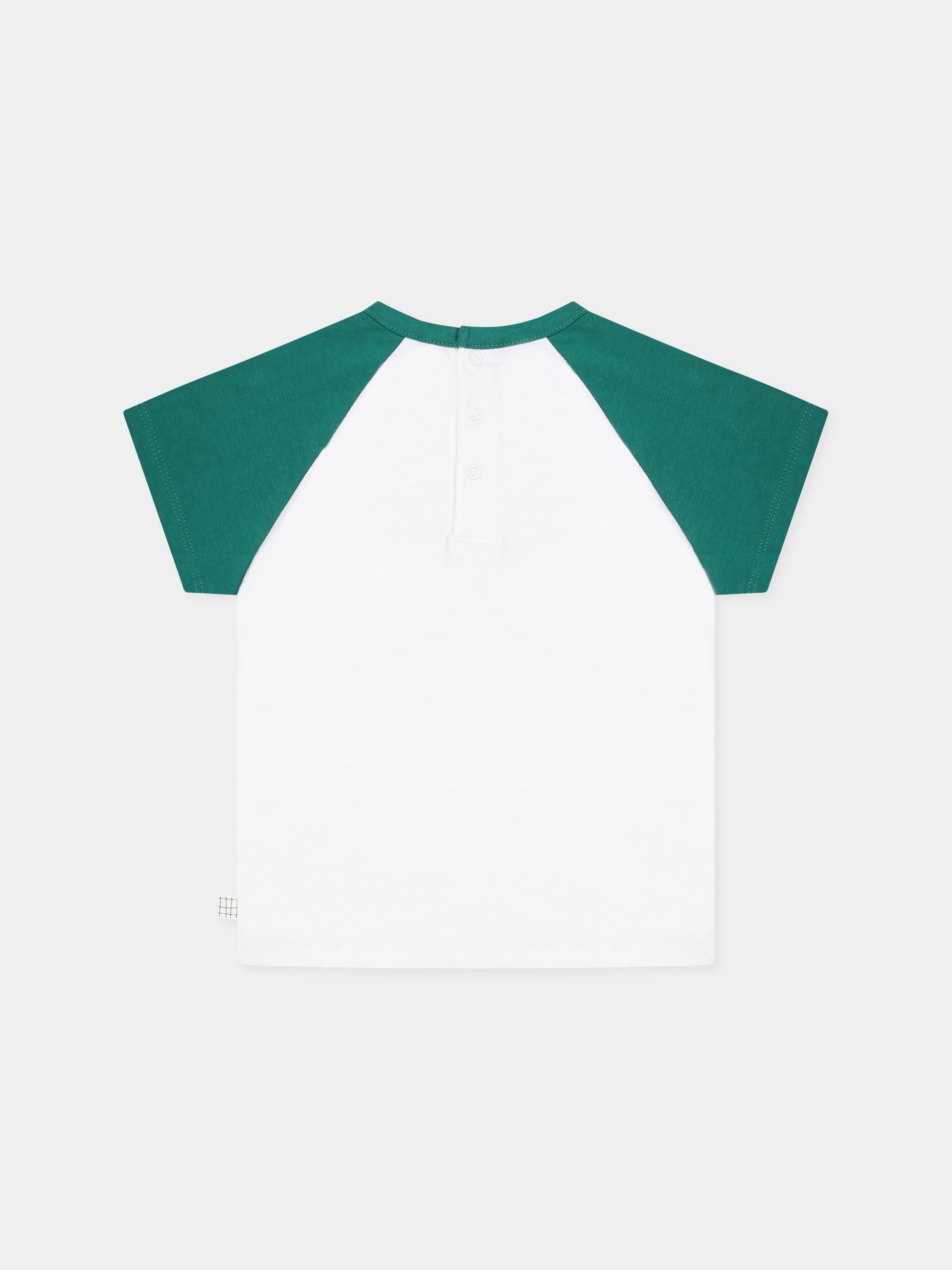 T-shirt bianca per neonato con animali,Carrement Beau,Y30154 N56