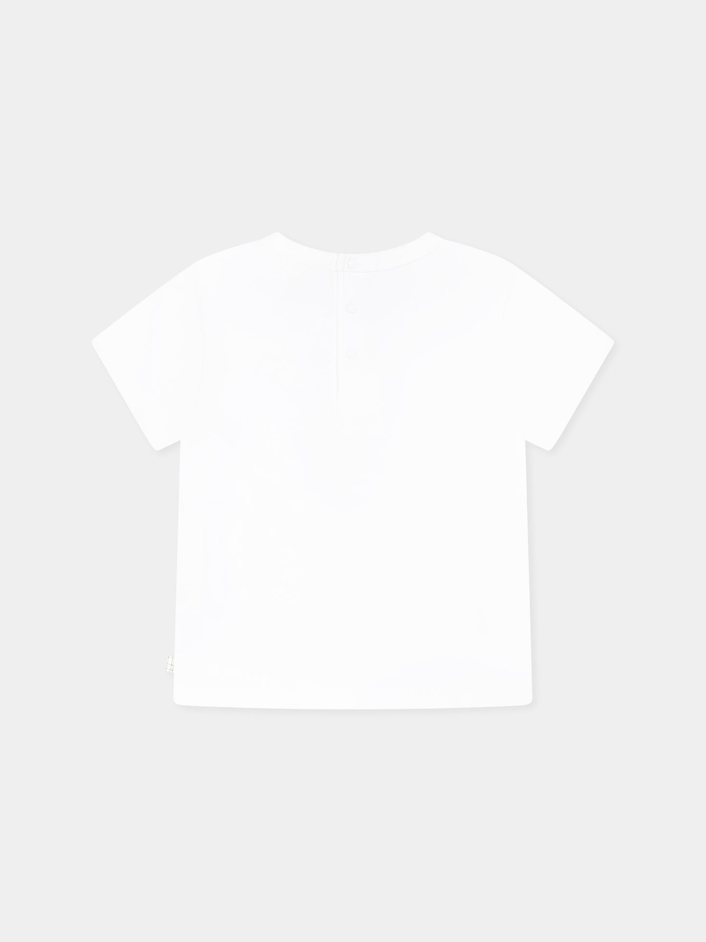 T-shirt bianca per neonato con scritta,Carrement Beau,Y30155 10P