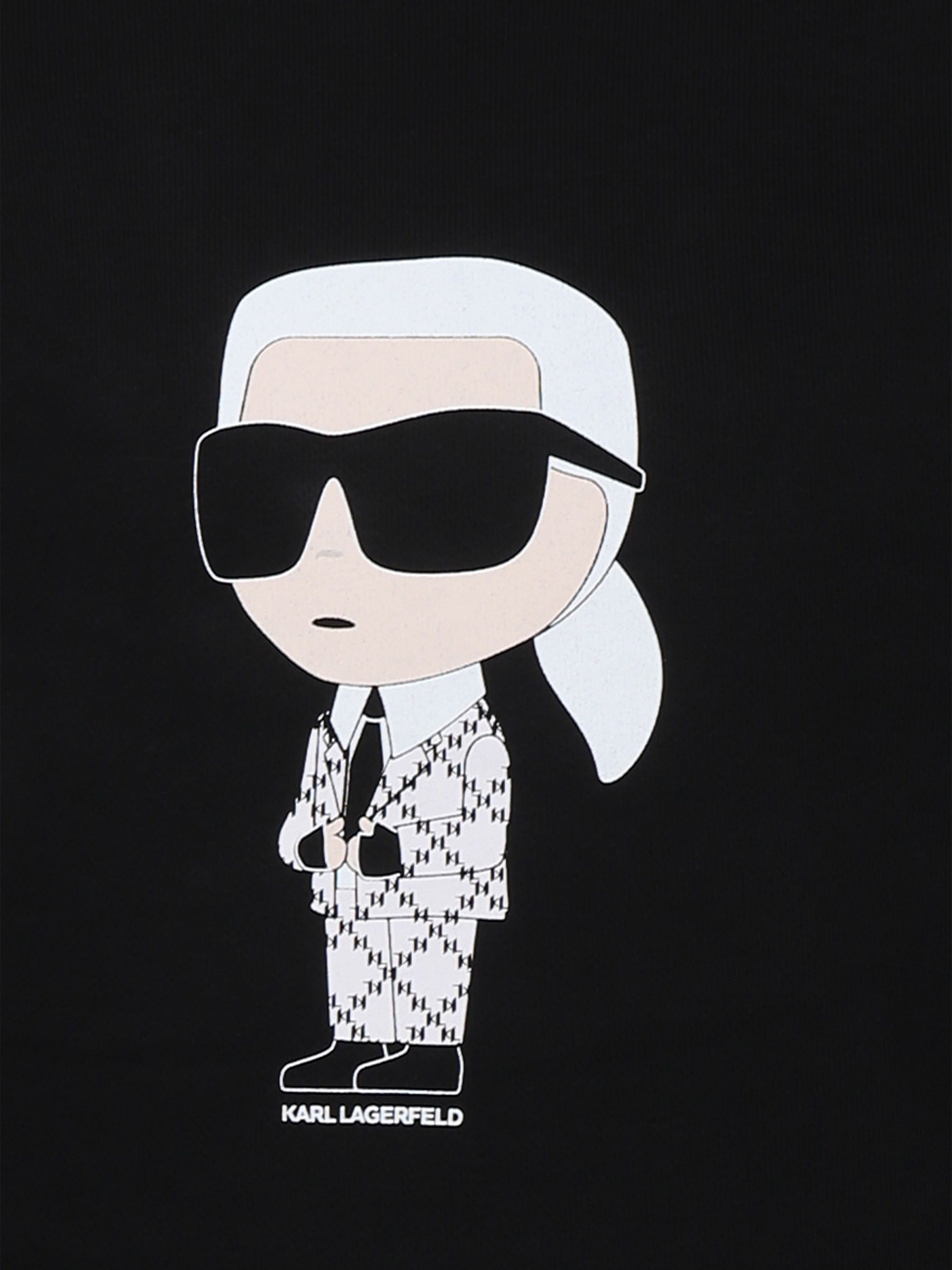Felpa nera per bambino con Karl Lagerfeld,Karl Lagerfeld Kids,Z30042 09B
