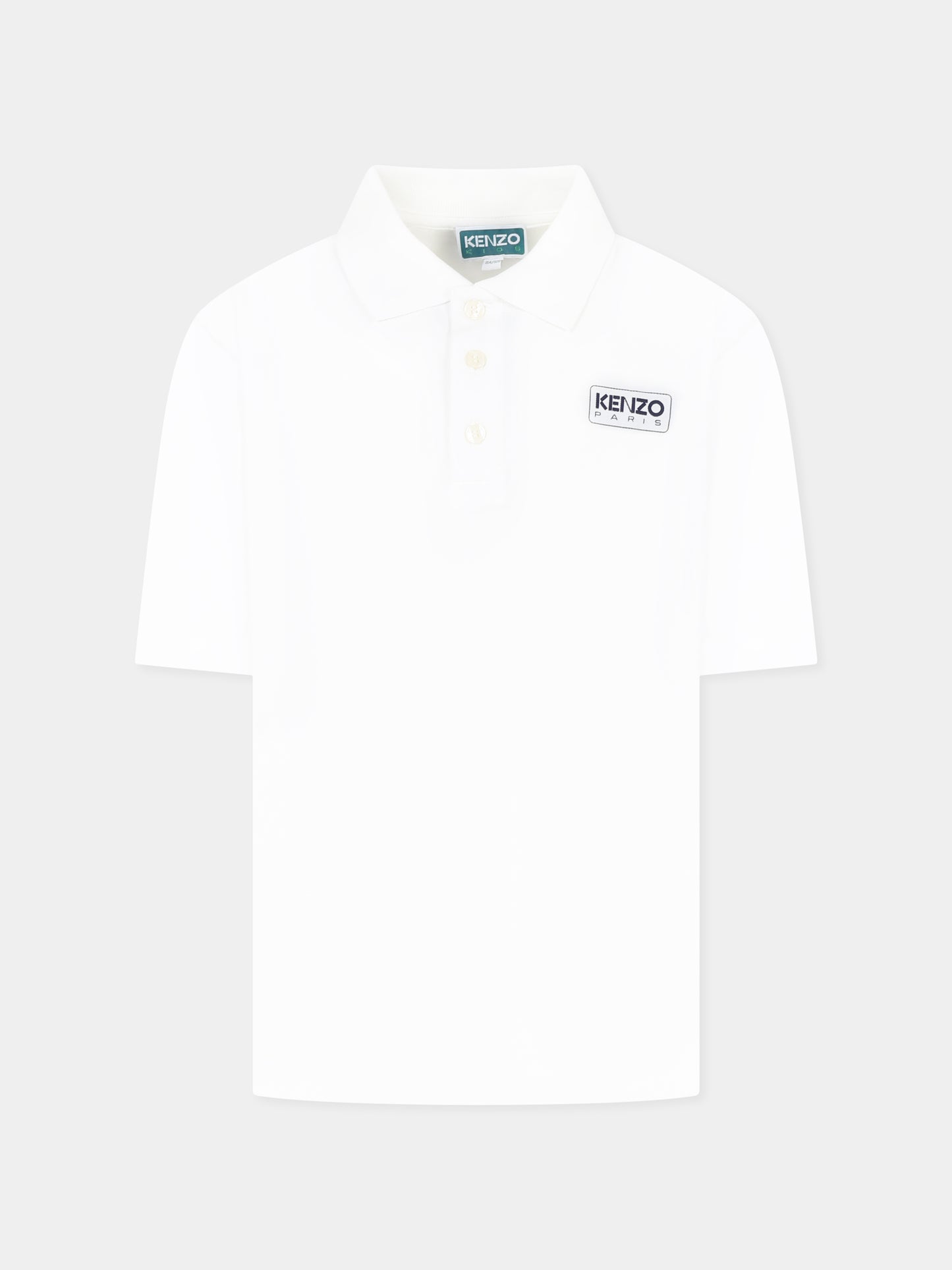 Polo avorio per bambino con logo,Kenzo Kids,K60302 12P