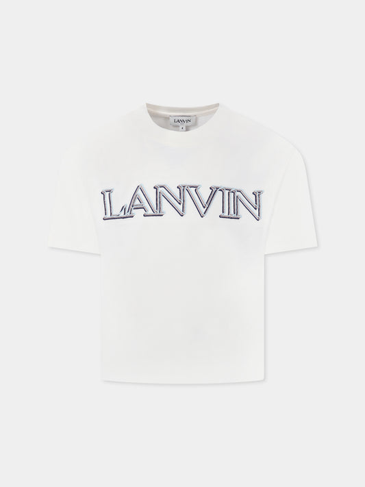 Yellow t-shirt for boy with logo