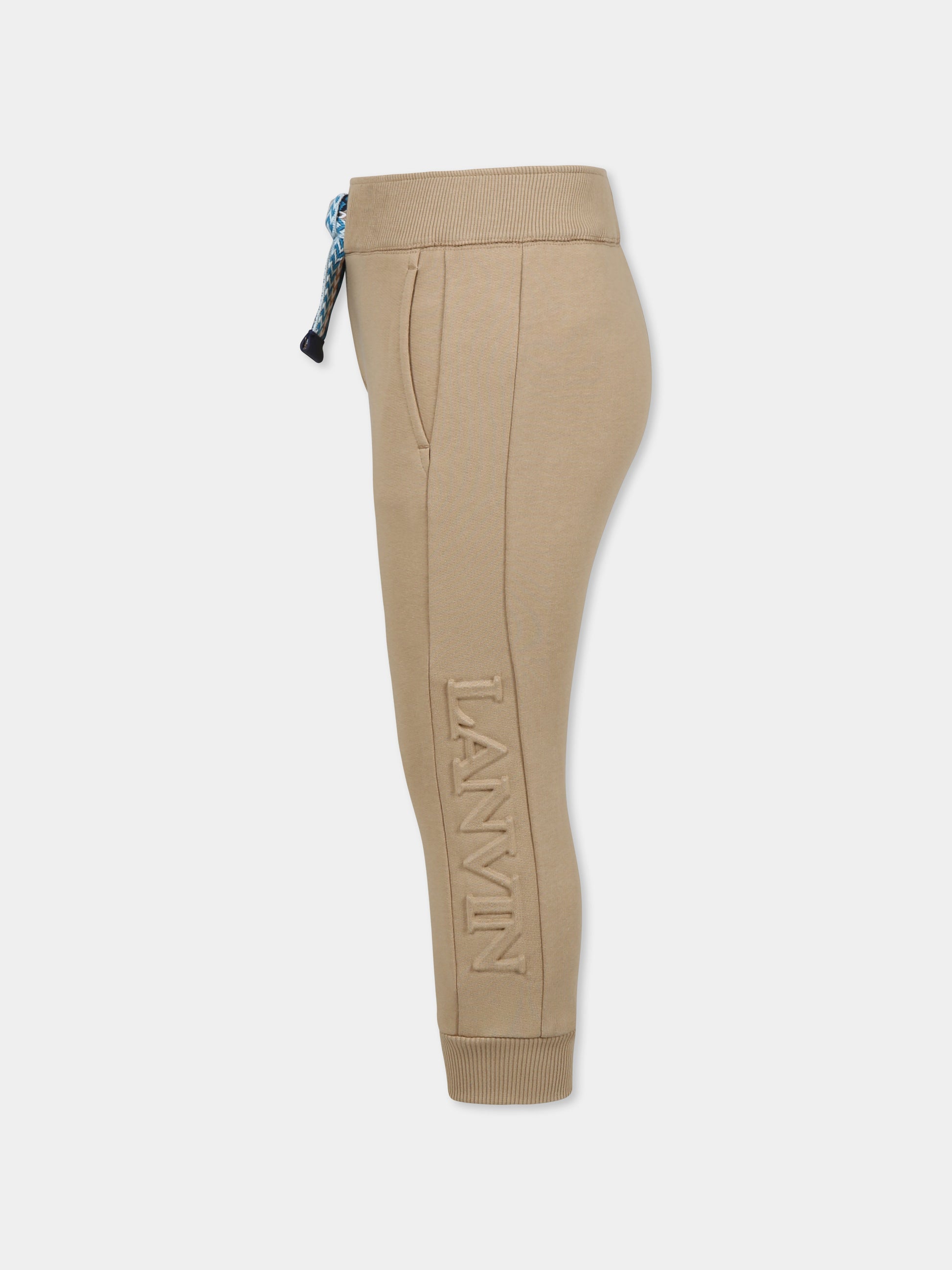 Pantaloni beige per bambino con logo,Lanvin Petite,N30074 276