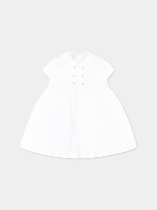 Vestito bianco per neonata,Mercadante 1939,M004 BIANCO