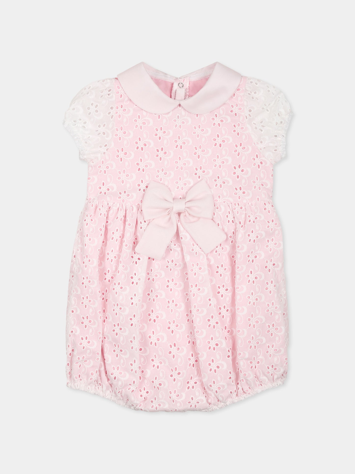 Pagliaccetto rosa per neonata con fiocco,Mercadante 1939,MP005 ROSA