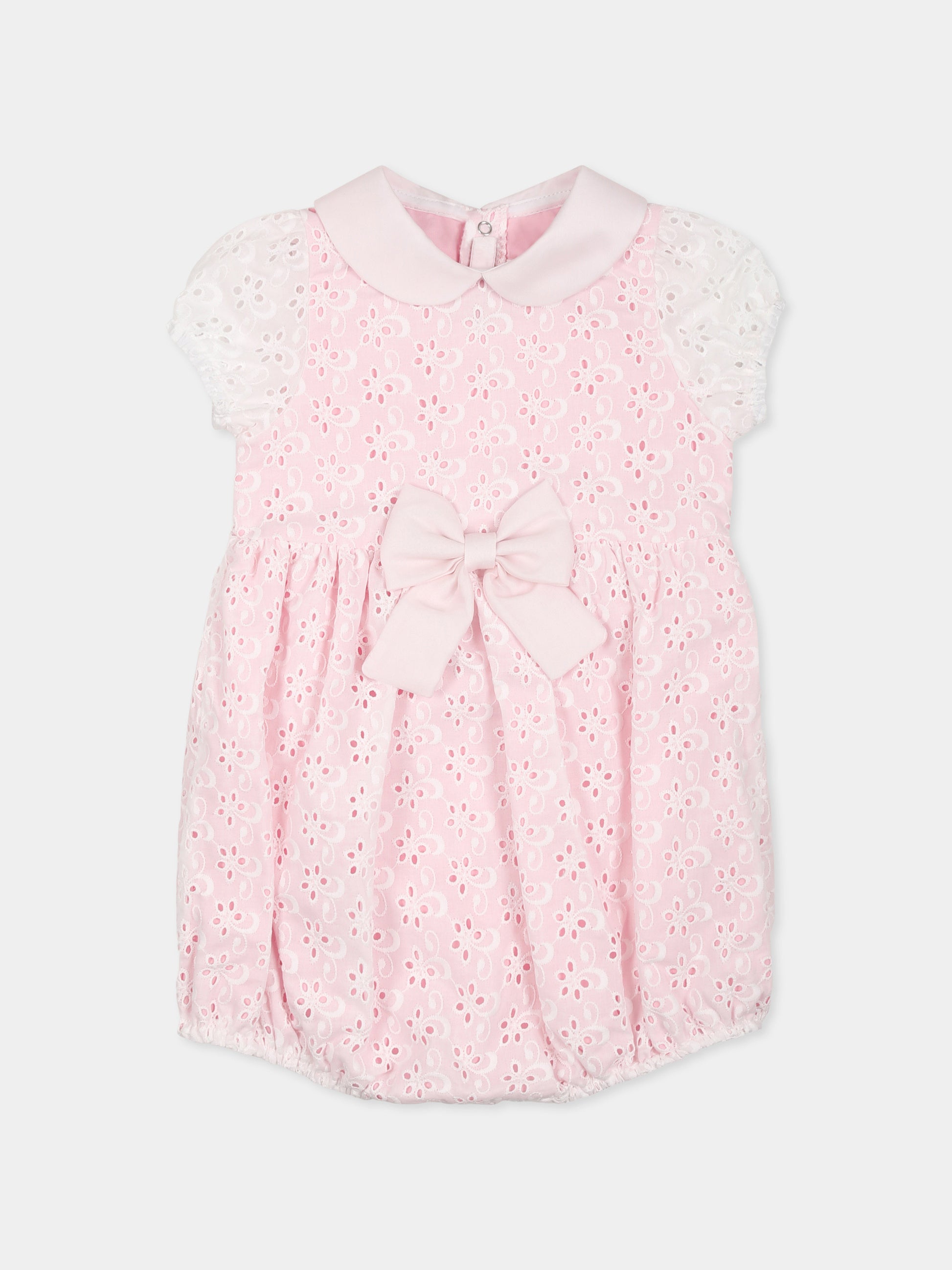 Pagliaccetto rosa per neonata con fiocco,Mercadante 1939,MP005 ROSA