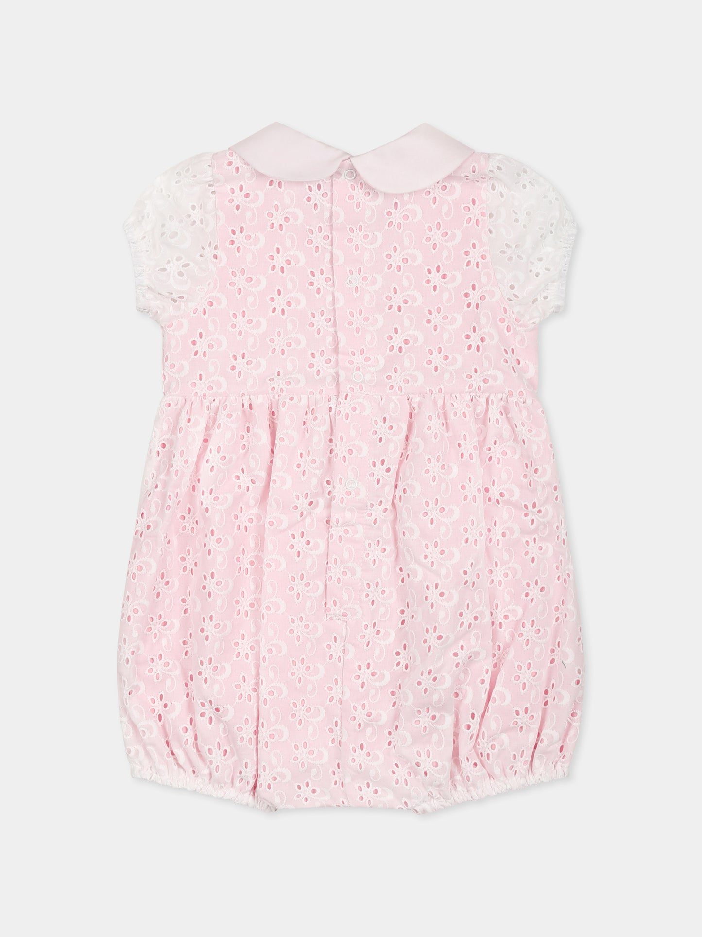 Pagliaccetto rosa per neonata con fiocco,Mercadante 1939,MP005 ROSA