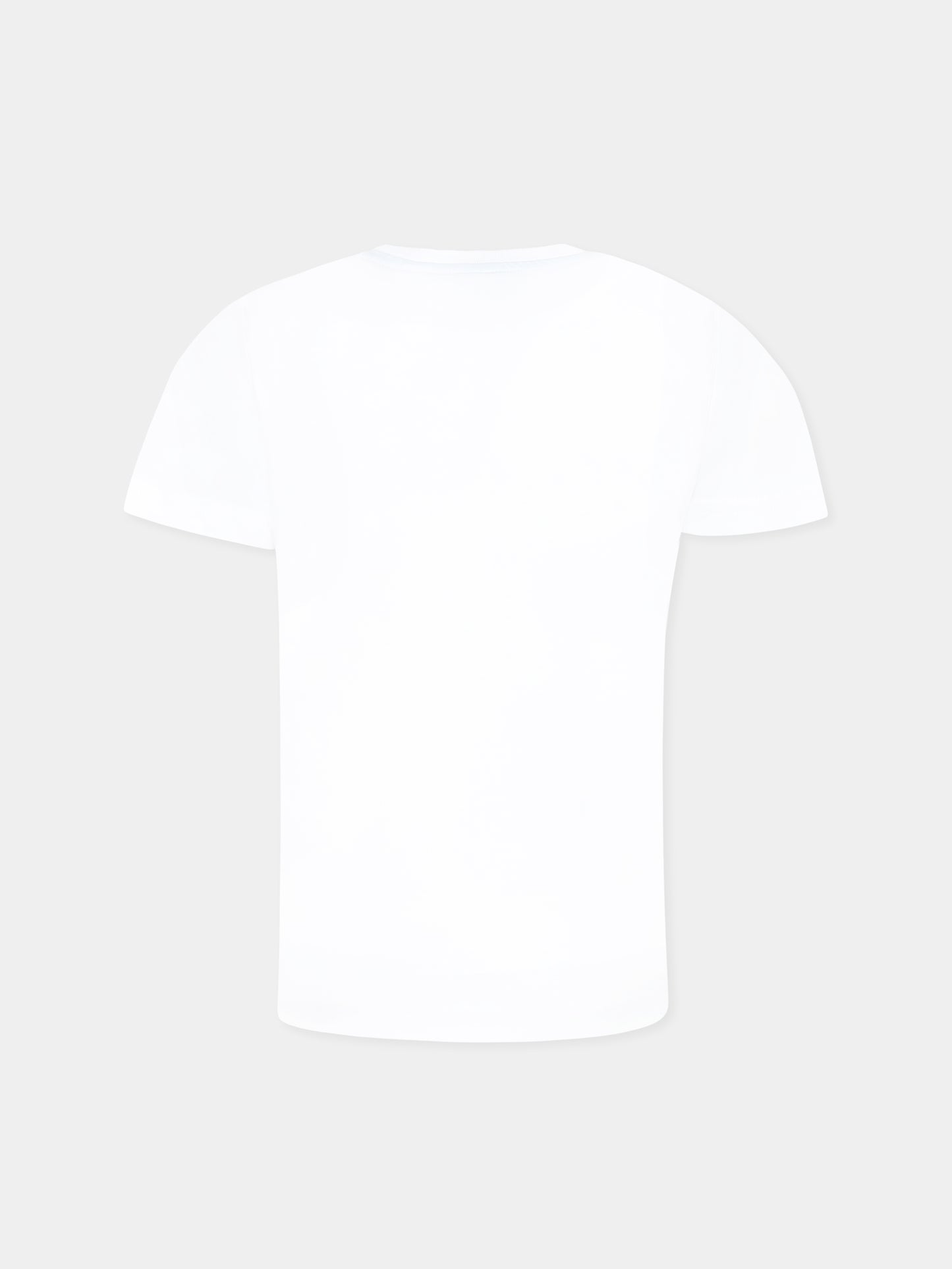 T-shirt bianca per bambino con logo e stampa,Timberland,T60142 10P