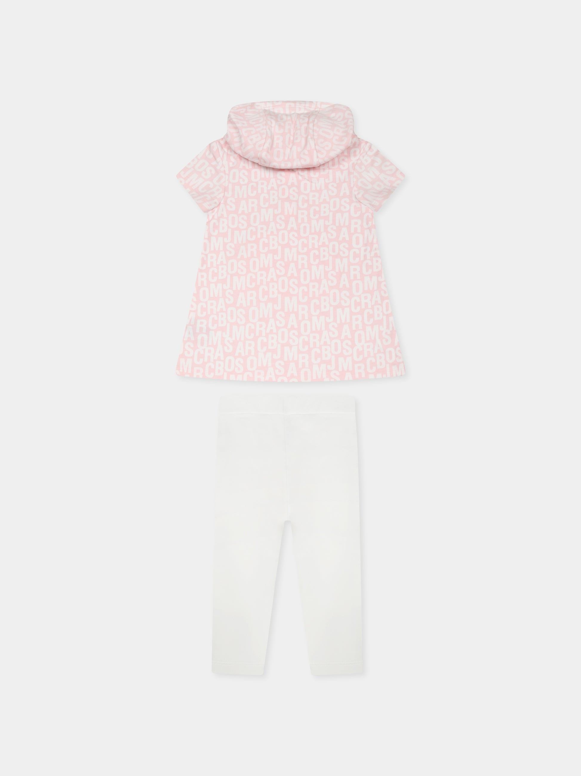 Completo rosa per neonata con logo all over,Marc Jacobs,W60156 475