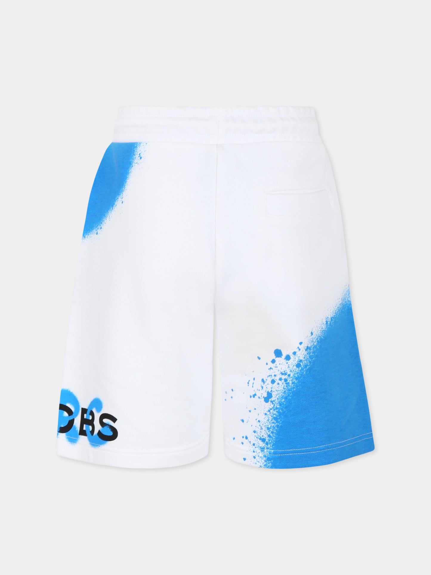 White shorts for kids with logo