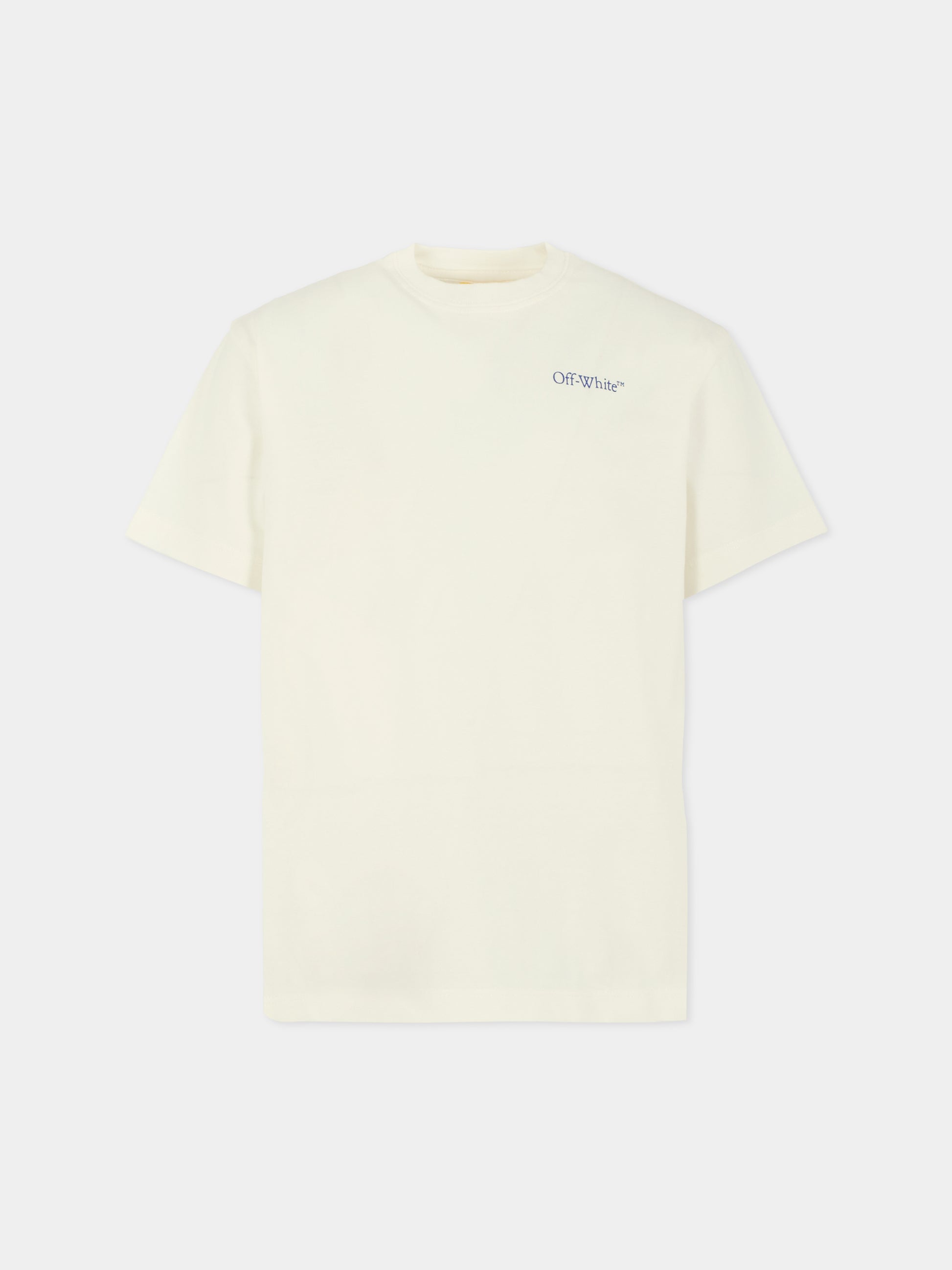 T-shirt bianca per bambino con frecce,Off White,OBAA002F25JER00D0145