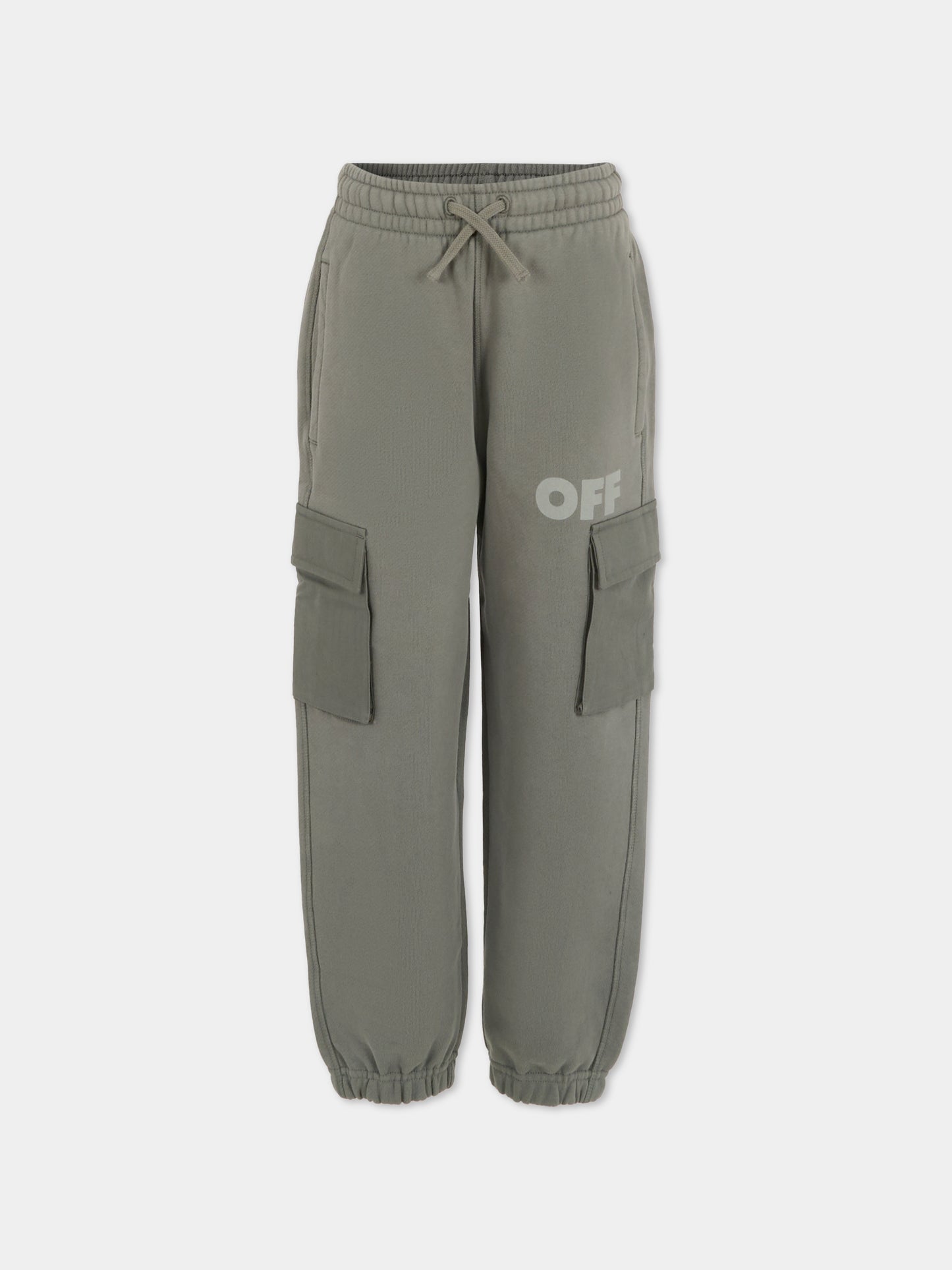 Pantaloni grigi per bambino con frecce,Off White,OBCH00BF25FLE0010705