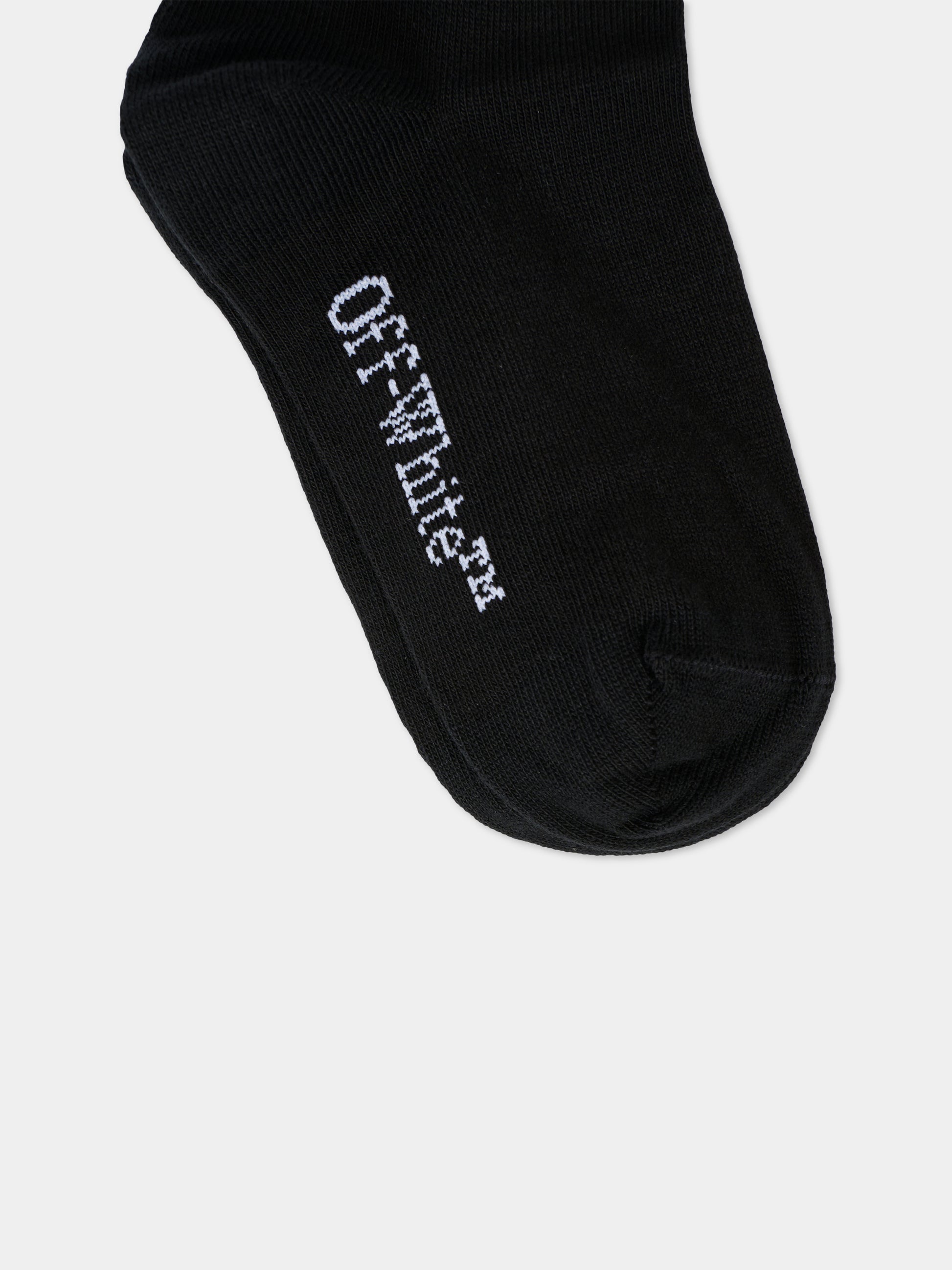 Calze nere per bambini con frecce bianche,Off White,OBRA004C99KNI0011001