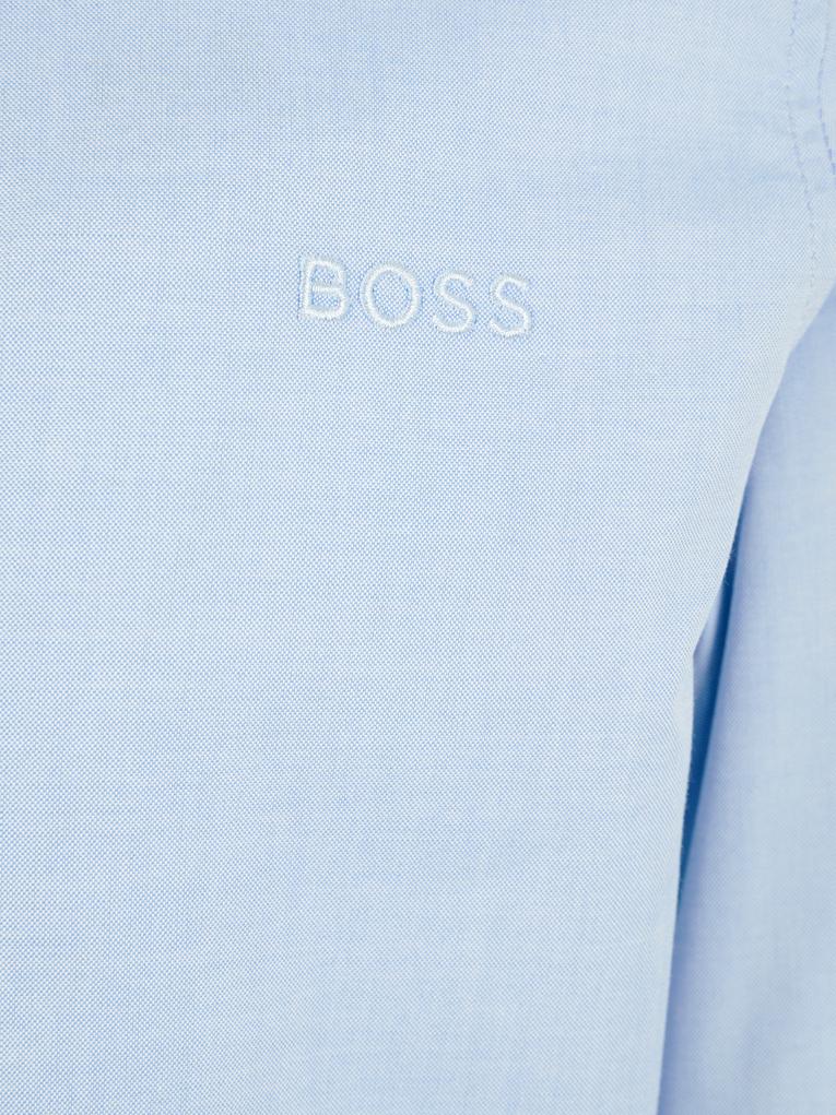 Camicia azzurra per bambino con logo azzurro,Boss,J52675 77D