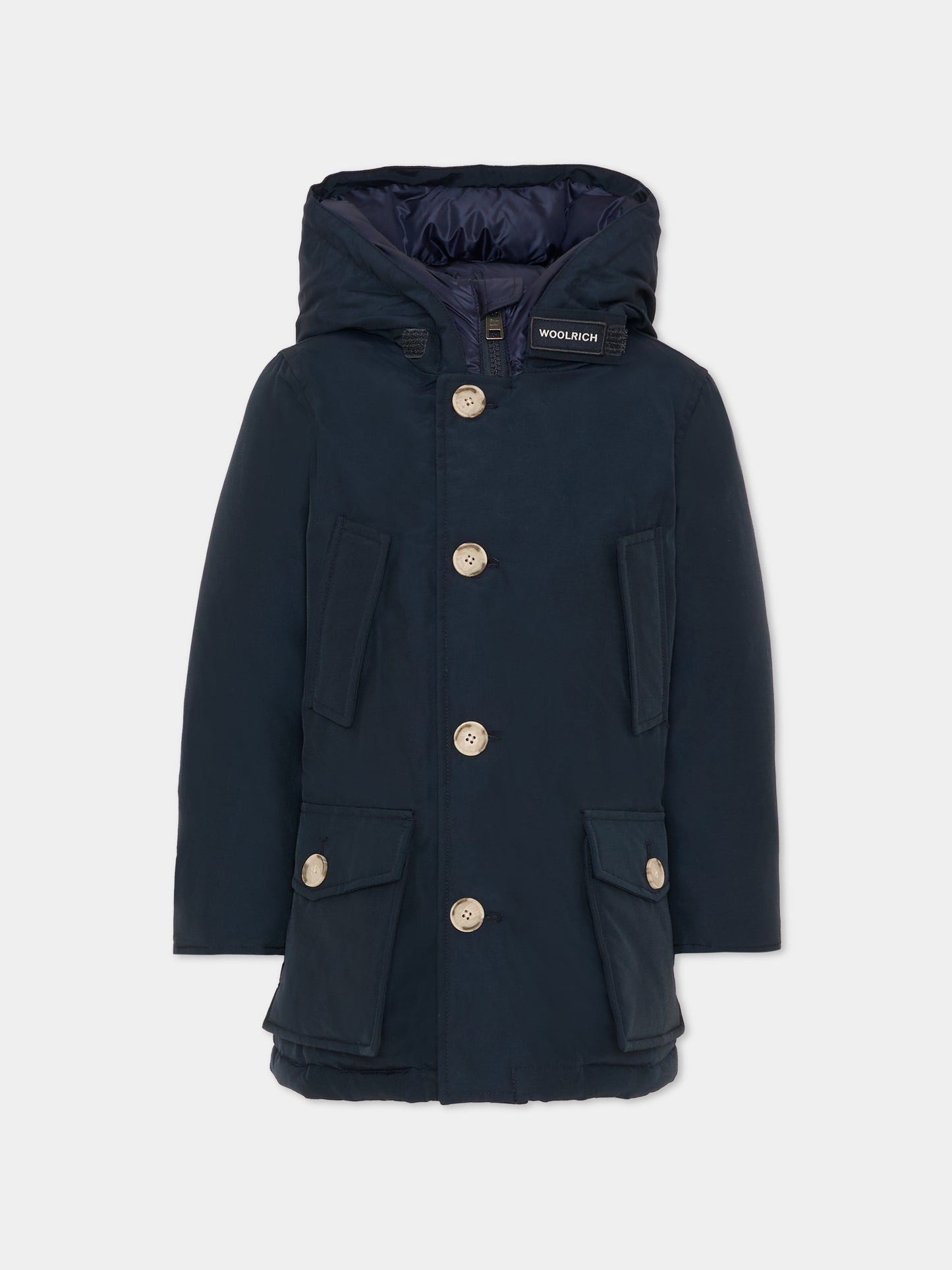 Parka Arctic blu per bambino con logo,Woolrich Kids,CFWKOU0188MRUT0641 - UT0641 - MLB