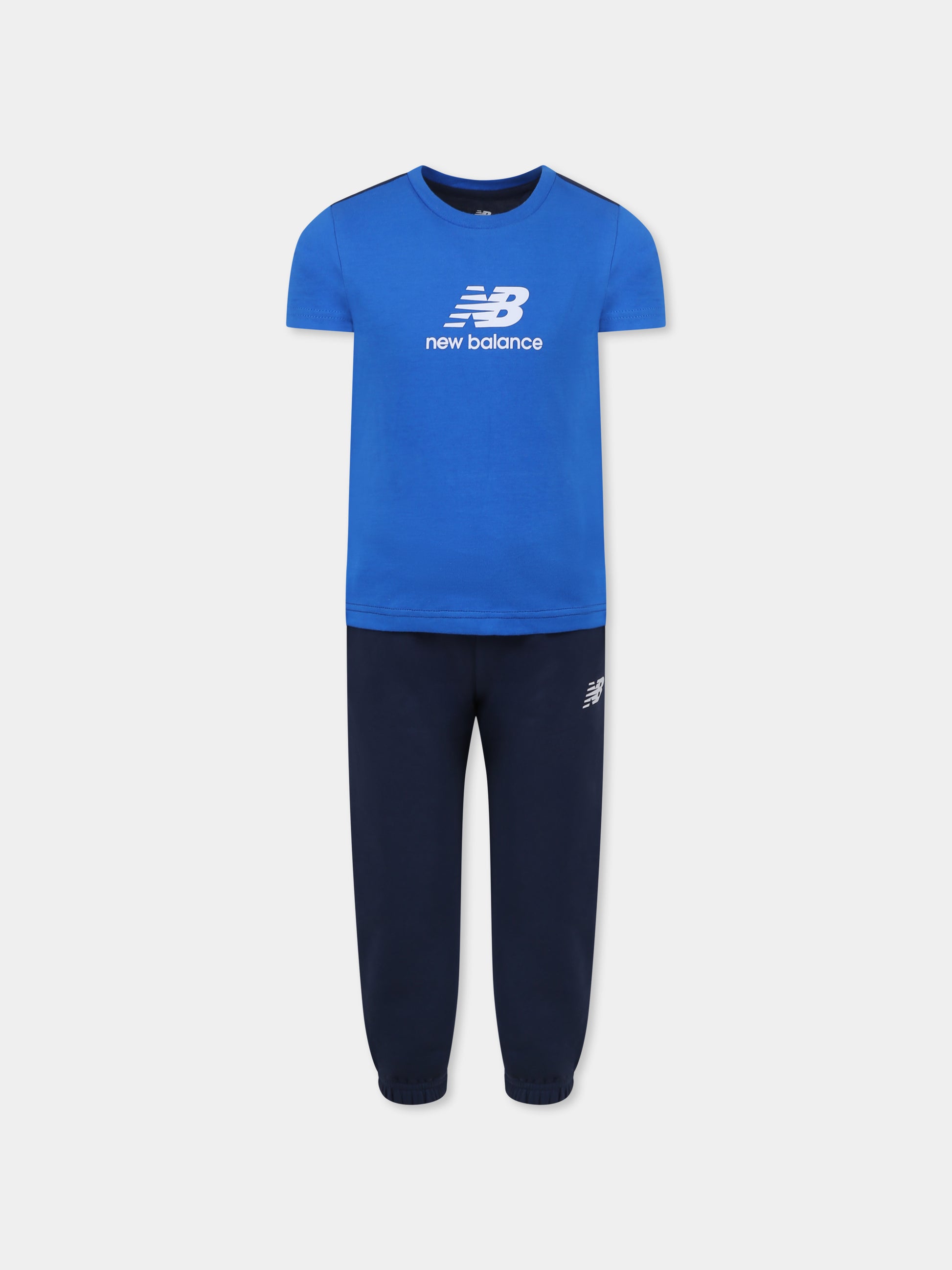 Completo blu per bambino con logo,New Balance,LAKB0094I BLU