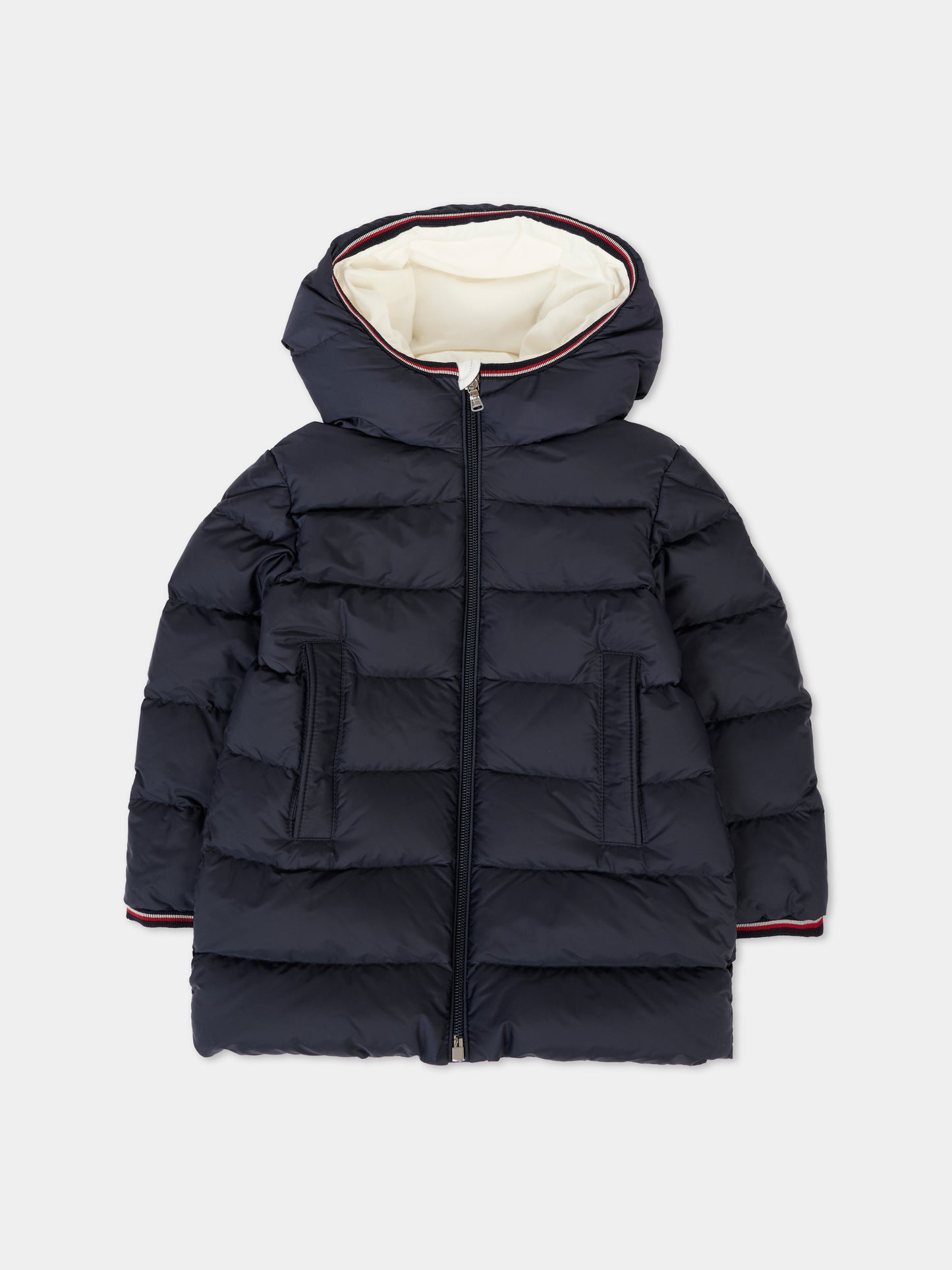 Piumino Saito blu per neonato con logo,Moncler Kids,K2951 1C00002 53A5E 742