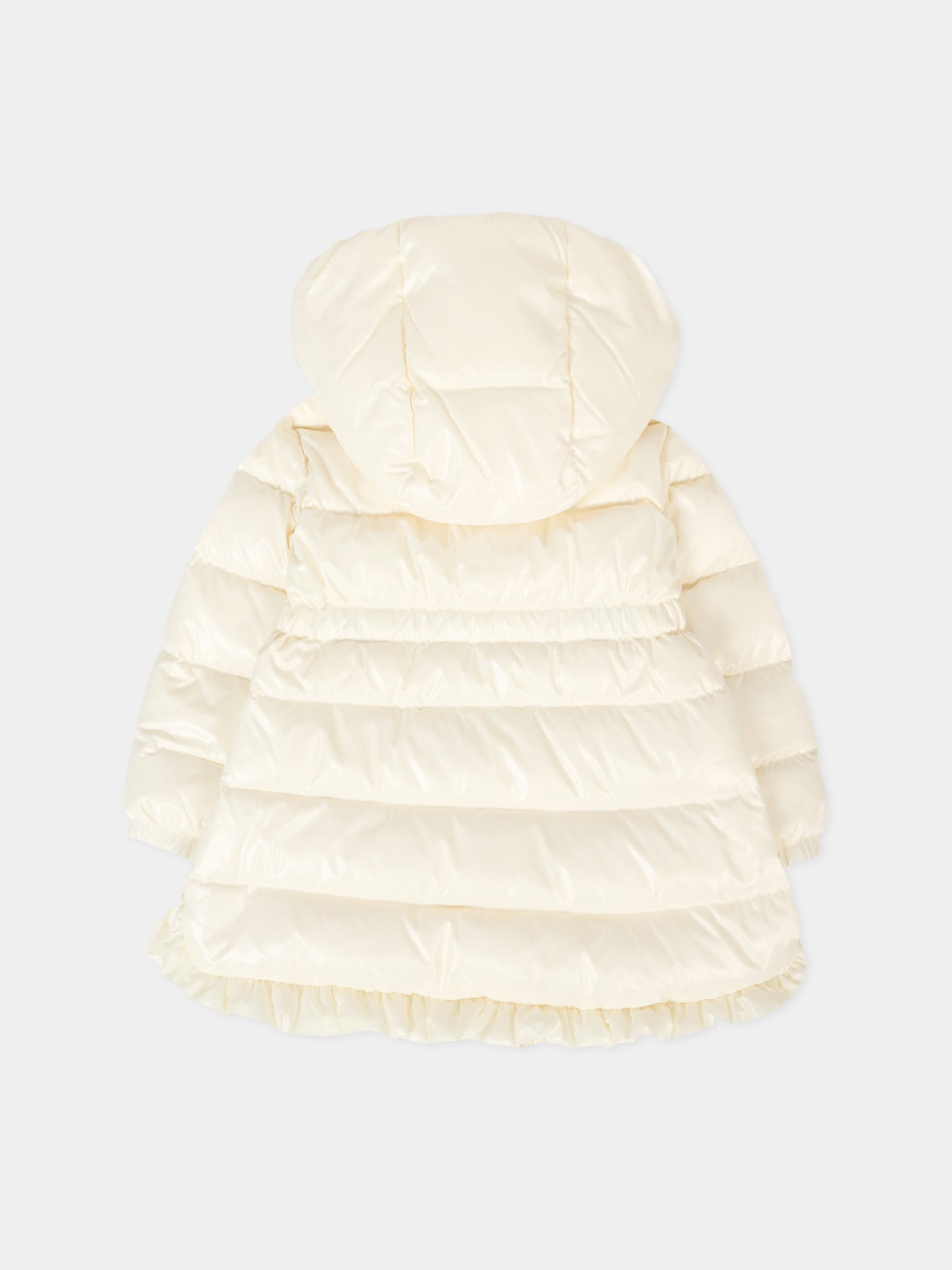 Piumino Dufar avorio per neonata con logo,Moncler Kids,K2951 1C00003 597Z8 034