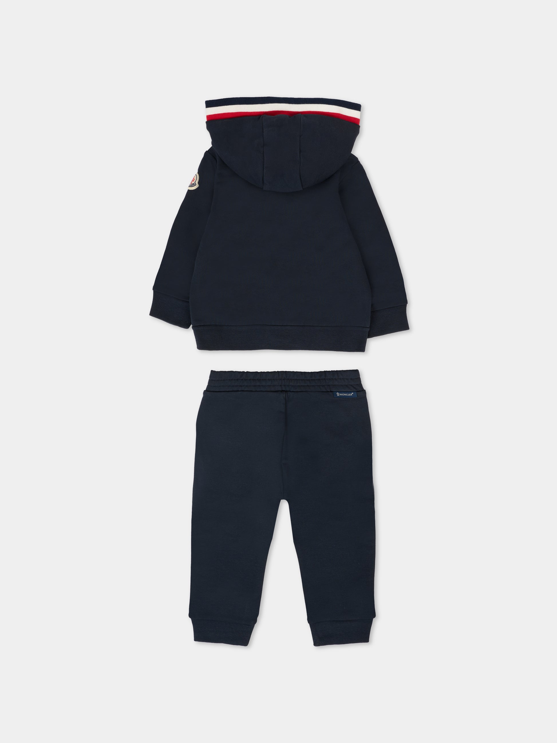 Completo blu per neonato con logo,Moncler Kids,K2951 8M00007 89AM3 778