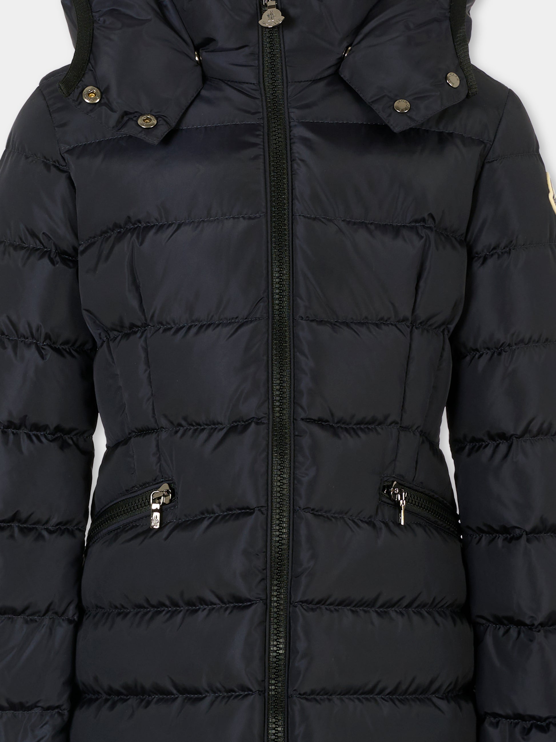 Piumino Charpal blu per bambina con logo,Moncler Kids,K2954 1C50210 54155 778