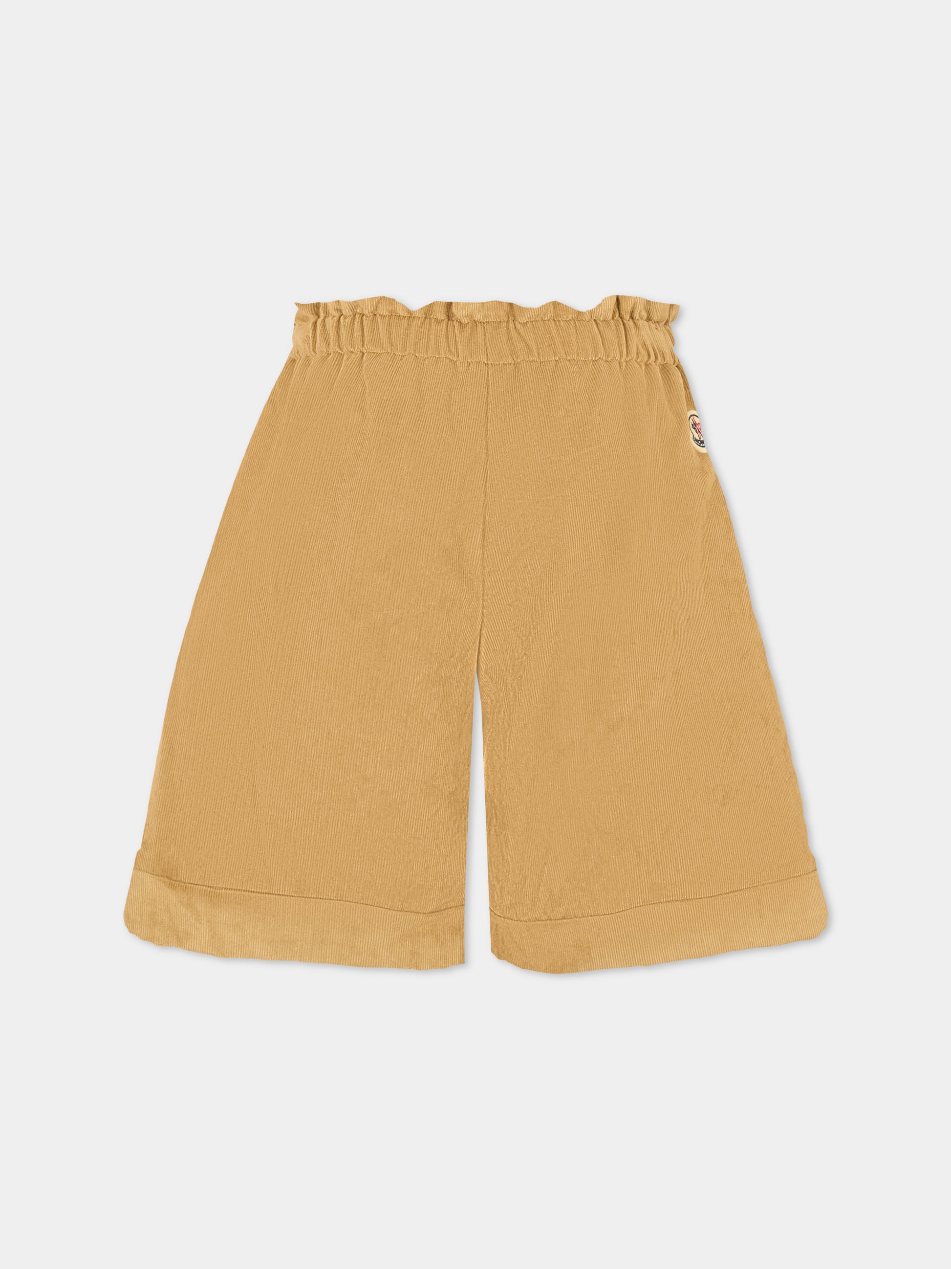 Shorts beige per bambina con logo,Moncler Kids,K2954 2B00002 598QF 22C