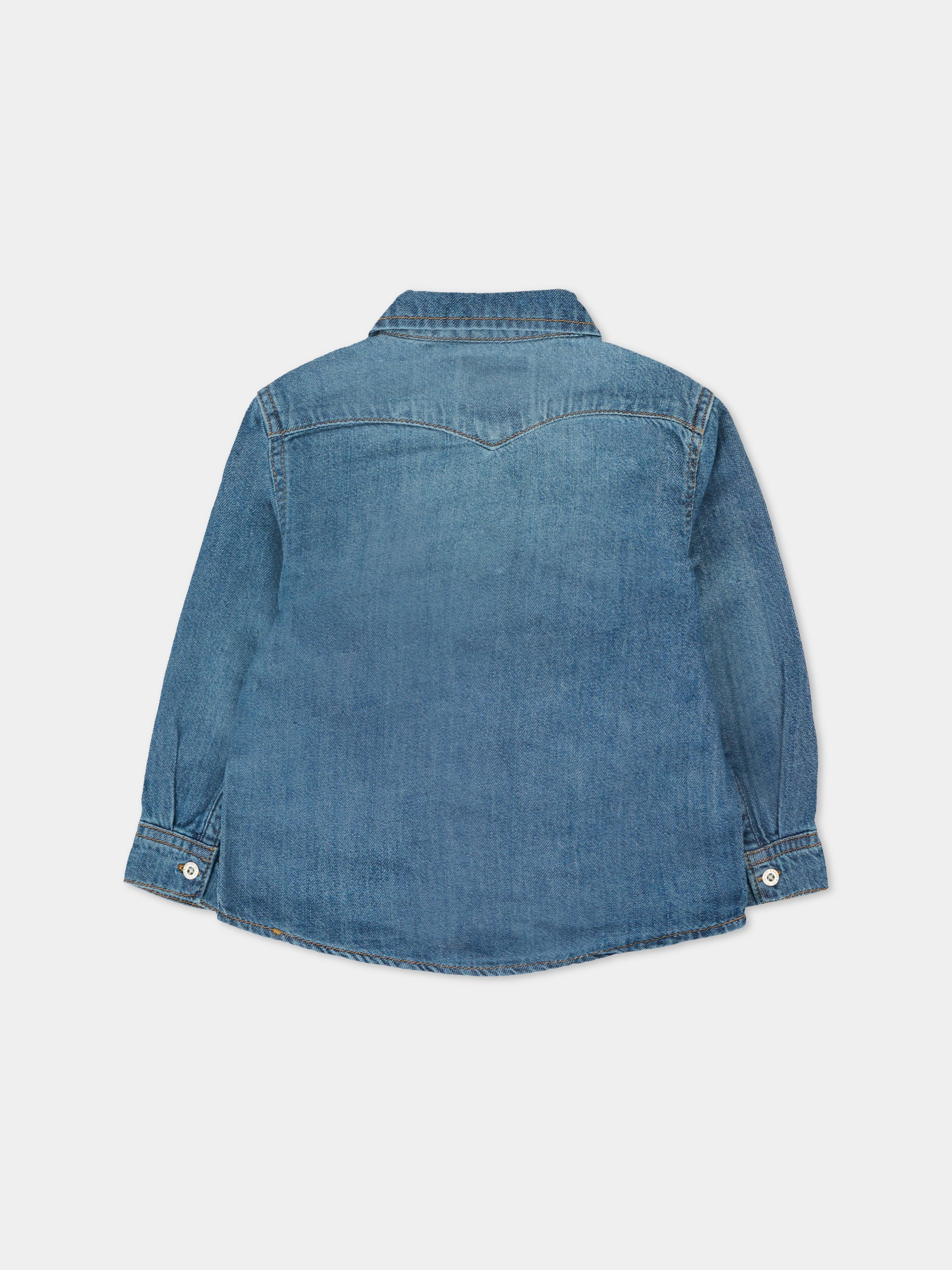 Camicia denim per neonato con logo,Levi's Kids,6EM335 MDK