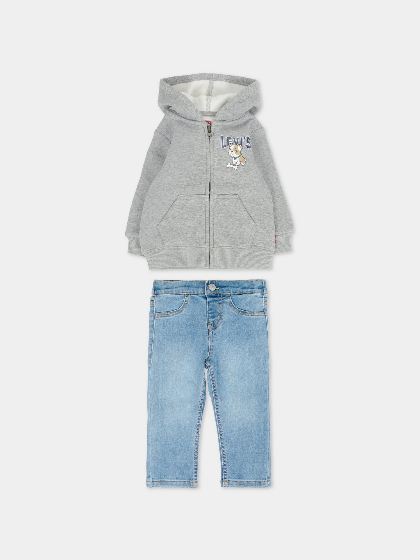 Completo verde per neonato con logo,Levi's Kids,6EN867 F7N