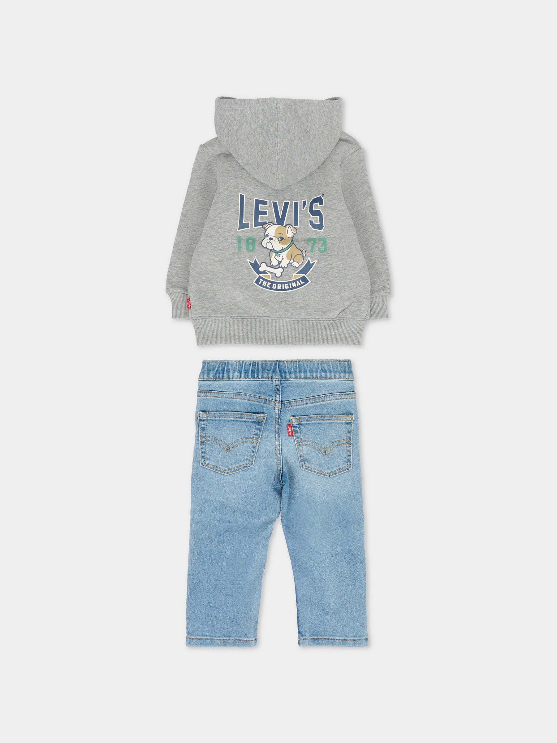 Completo verde per neonato con logo,Levi's Kids,6EN867 F7N