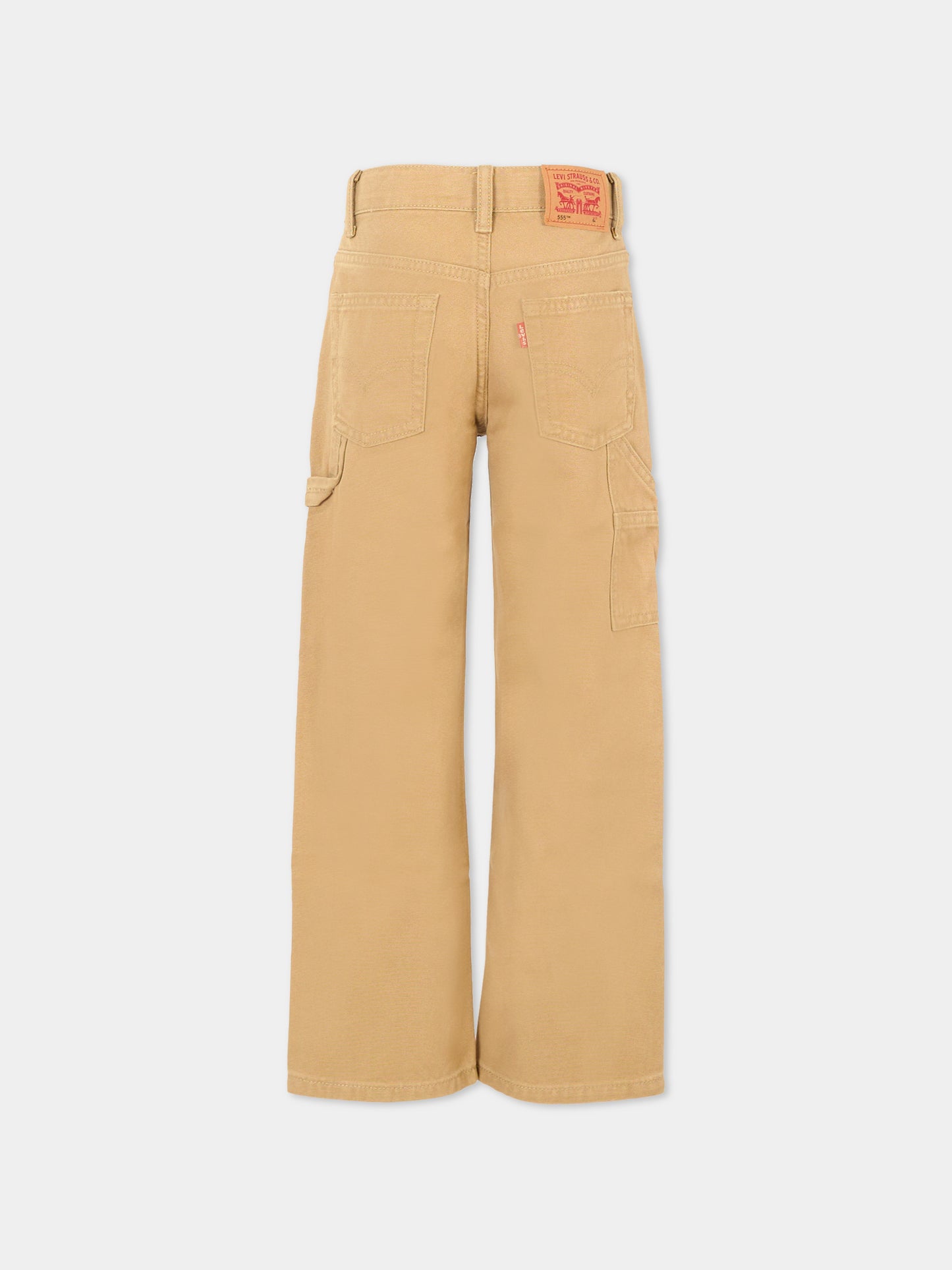 Pantaloni beige 555 per bambino con patch logato,Levi's Kids,EN807 Y16