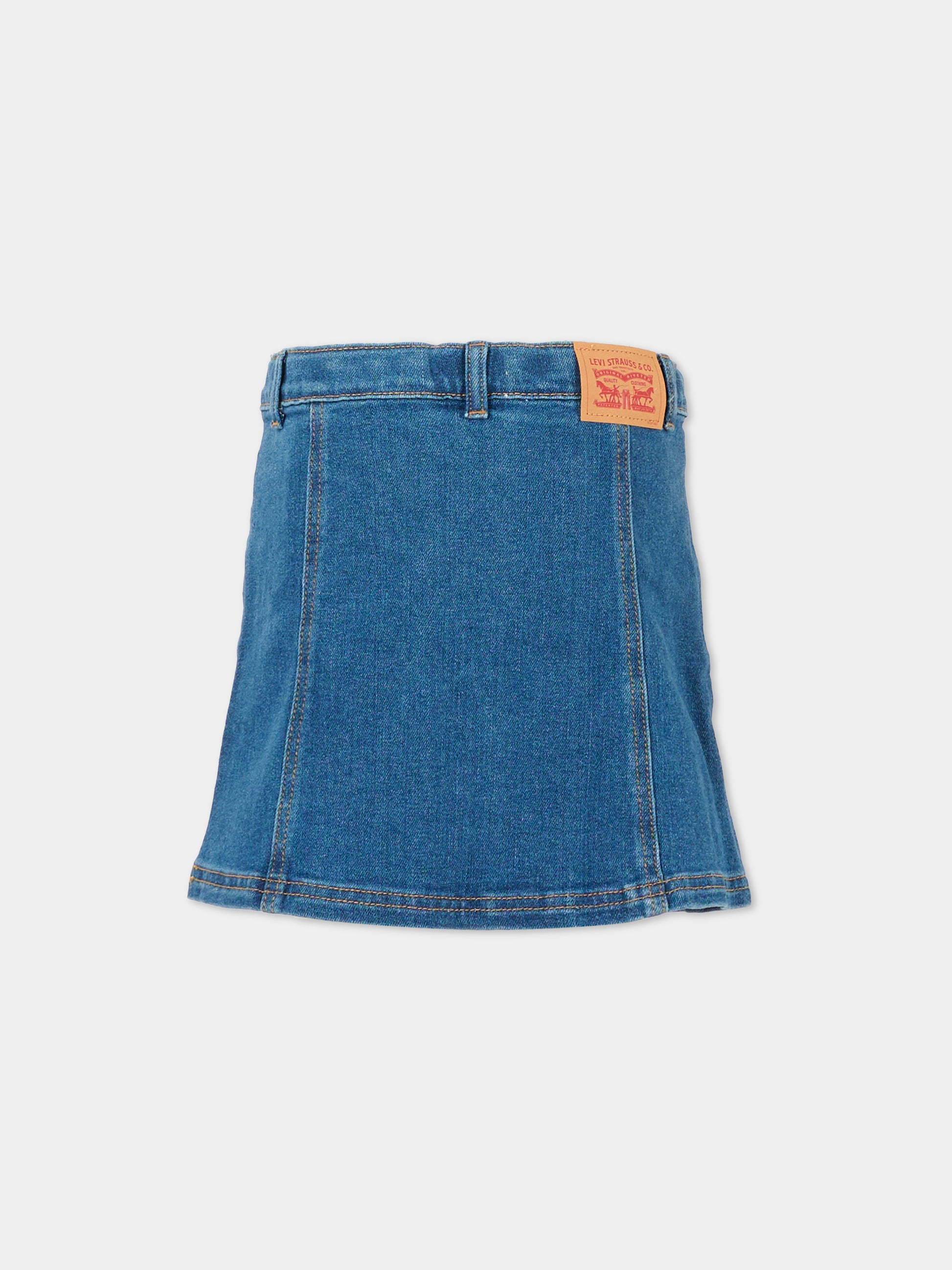 Gonna blu per bambina con logo,Levi's Kids,EN580 MFK