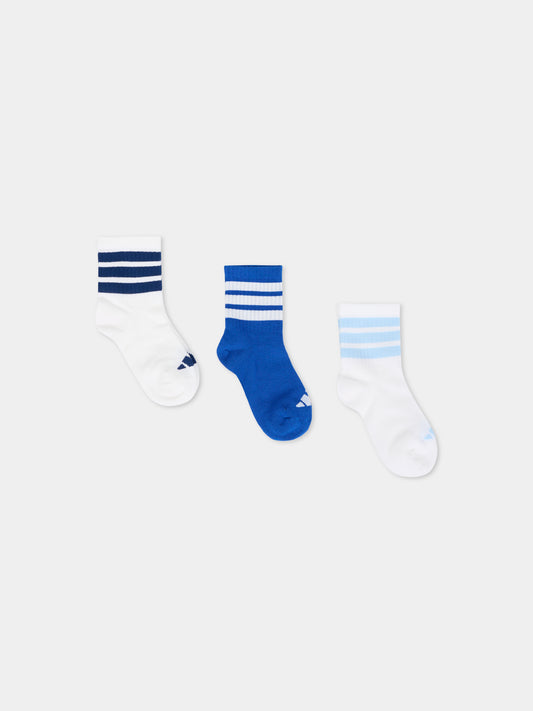 Set calze blu per bambini con logo,Adidas,JD1348