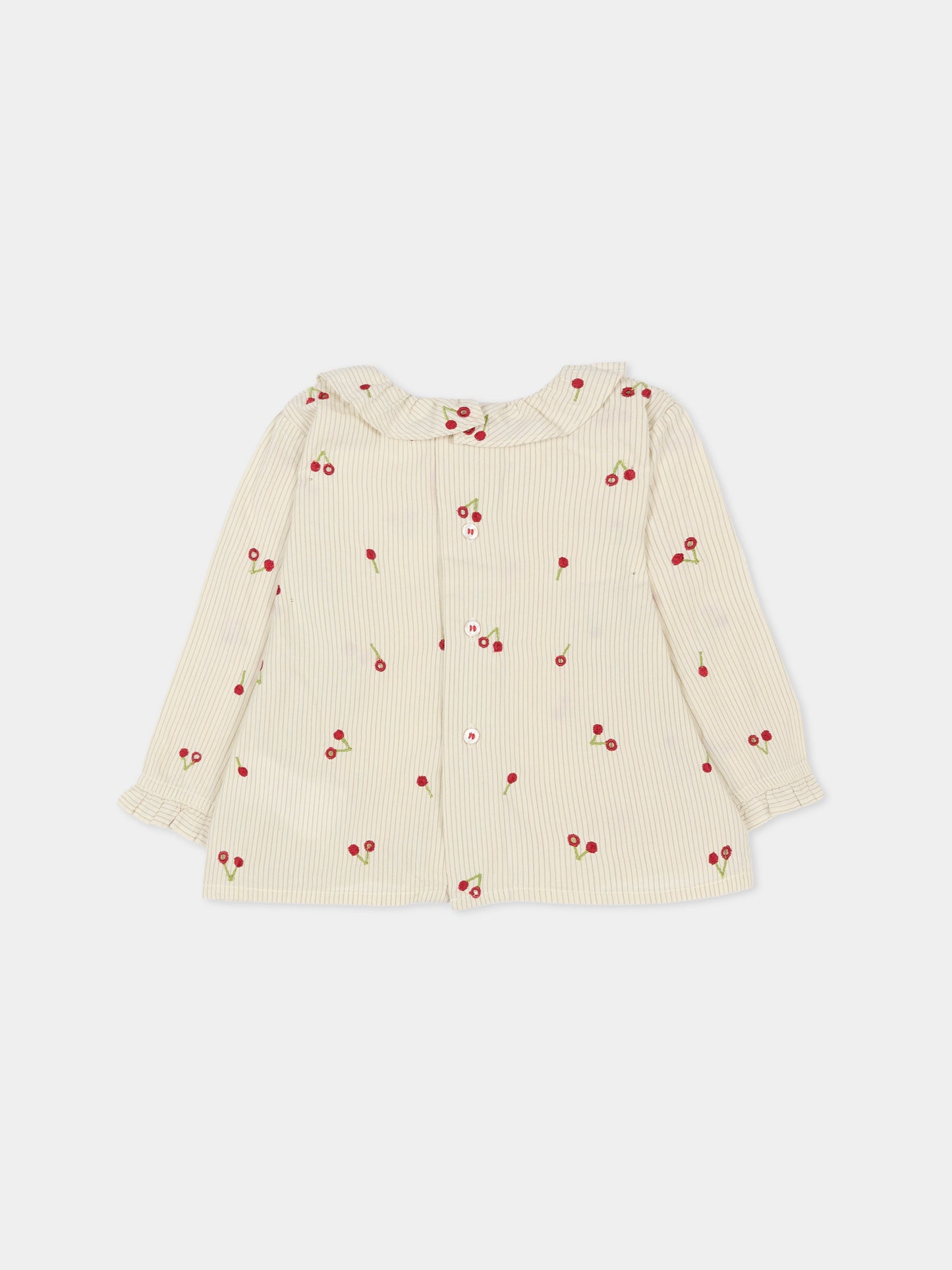 Camicia avorio per neonata con ciliegie,Bonpoint,W05XBLW00006 151E