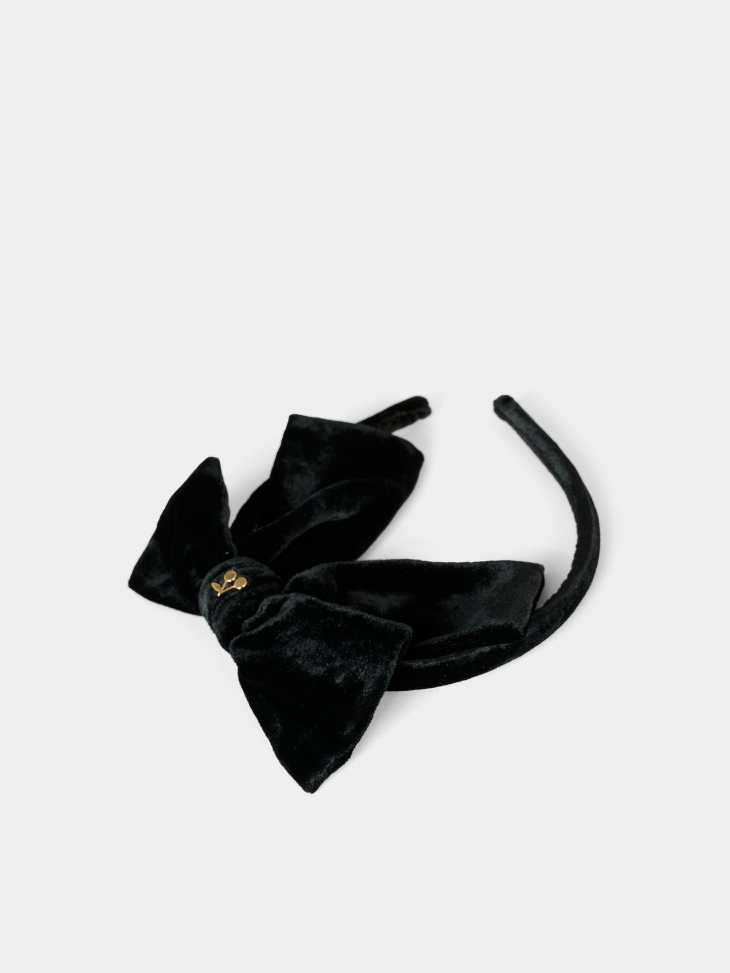 Cerchietto nero per bambina con fiocco,Bonpoint,W05GHAW00004 099