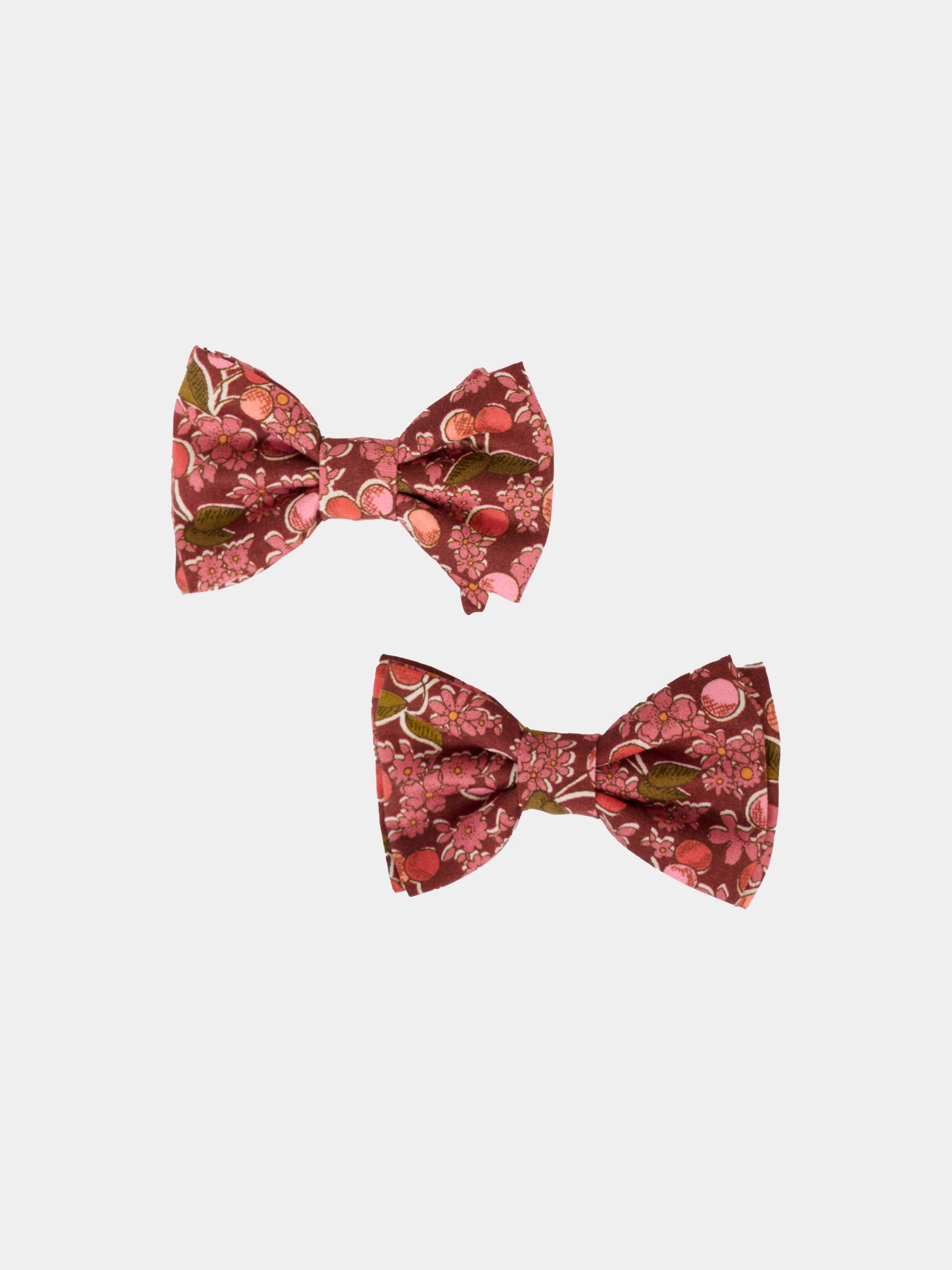 Set fermagli bordeaux per bambina con ciliegie,Bonpoint,W05GHAW00021 651D