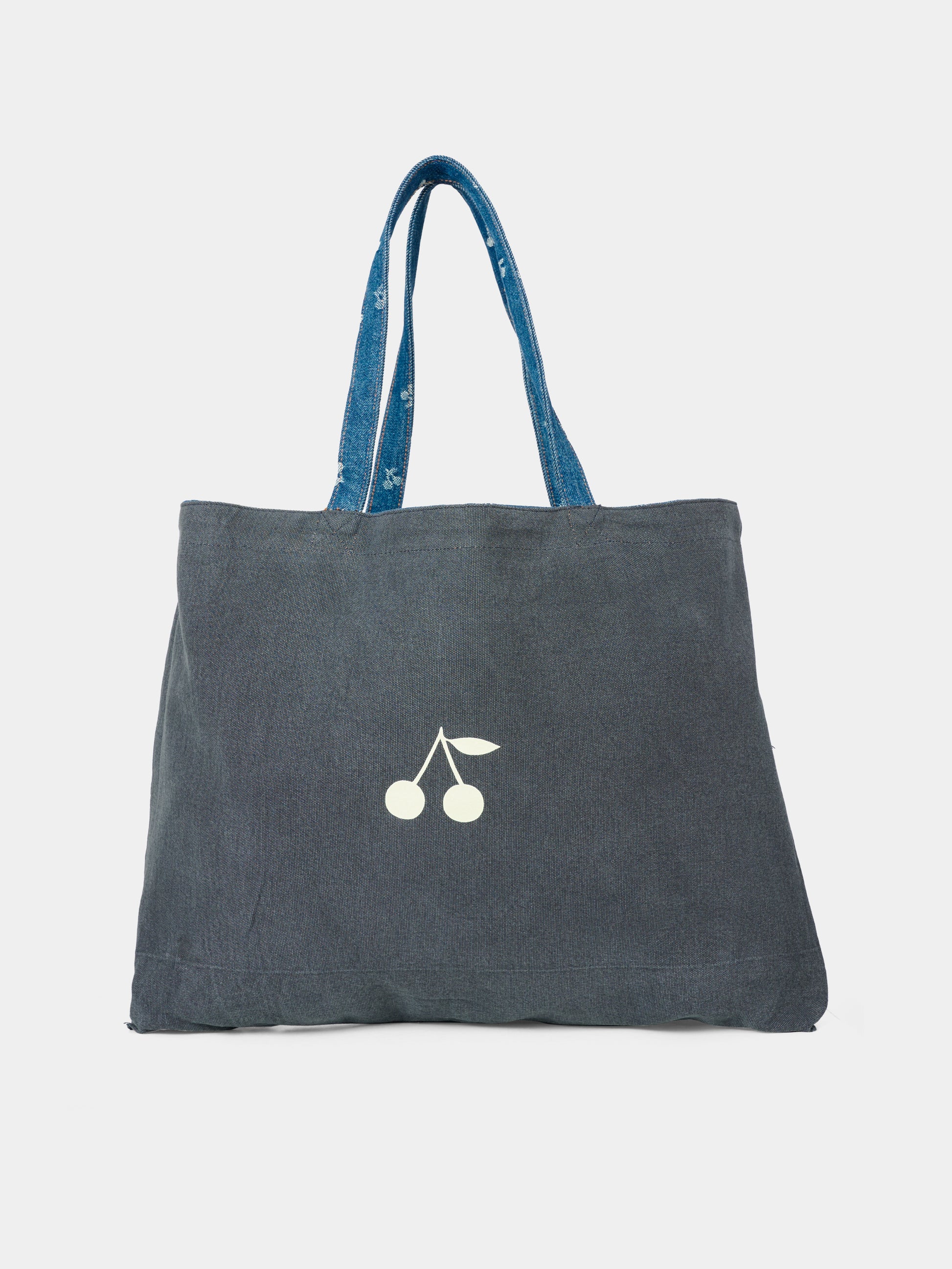 Borsa reversibile denim per bambina con ciliegie,Bonpoint,W05GBAW00008 617