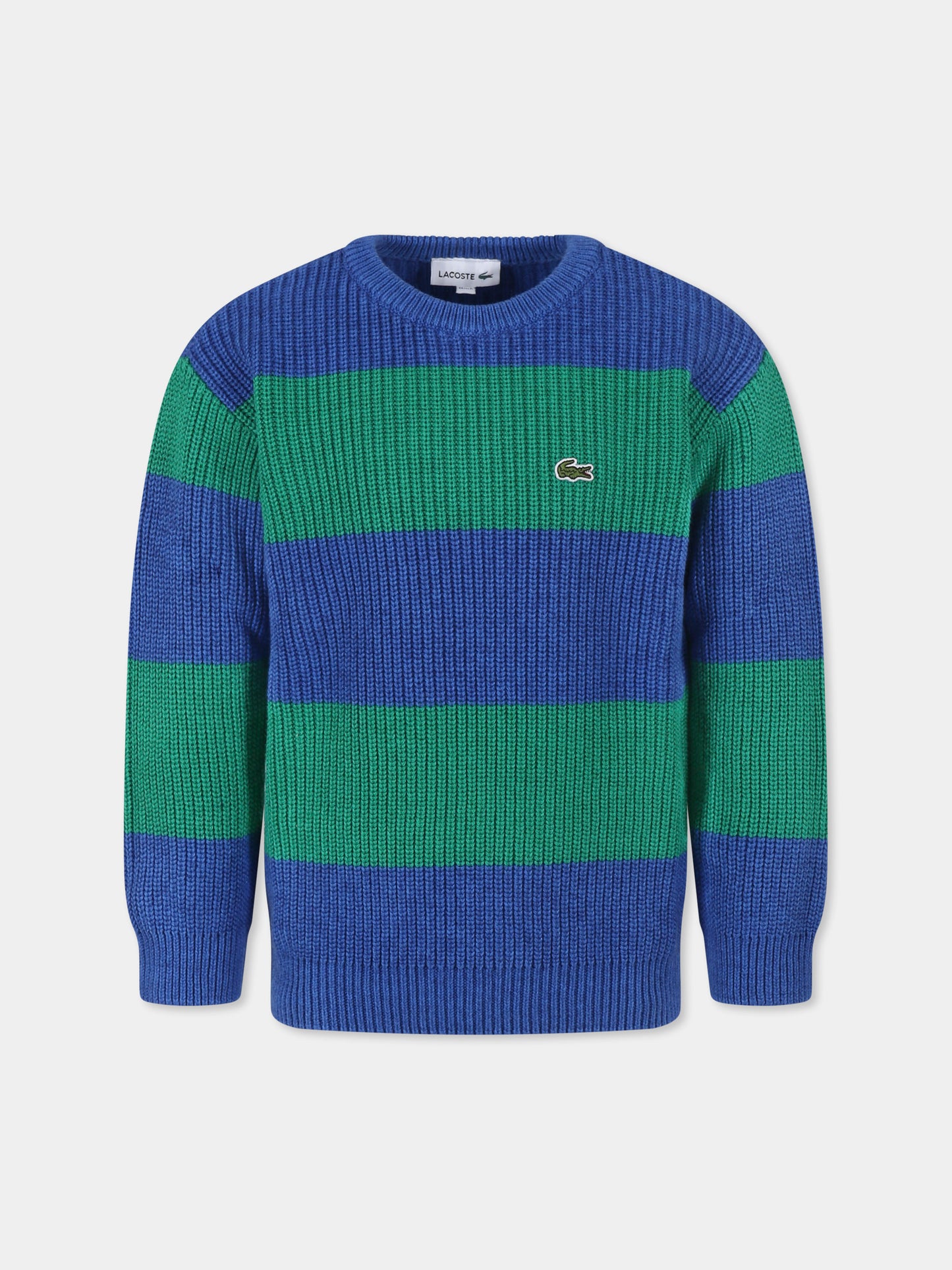 Maglione multicolor per bambino con coccodrillo,Lacoste,AJ2544 ICJ