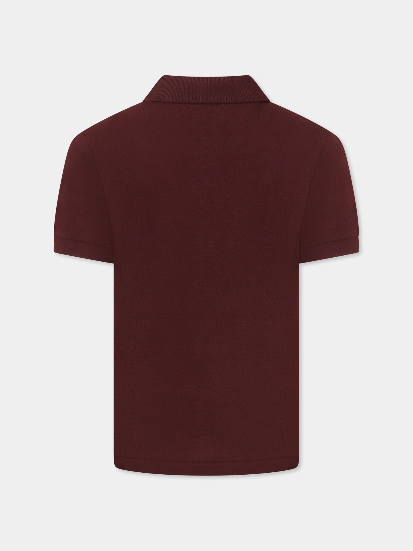 Polo bordeaux per bambini con coccodrillo,Lacoste,PJ2909 BZD