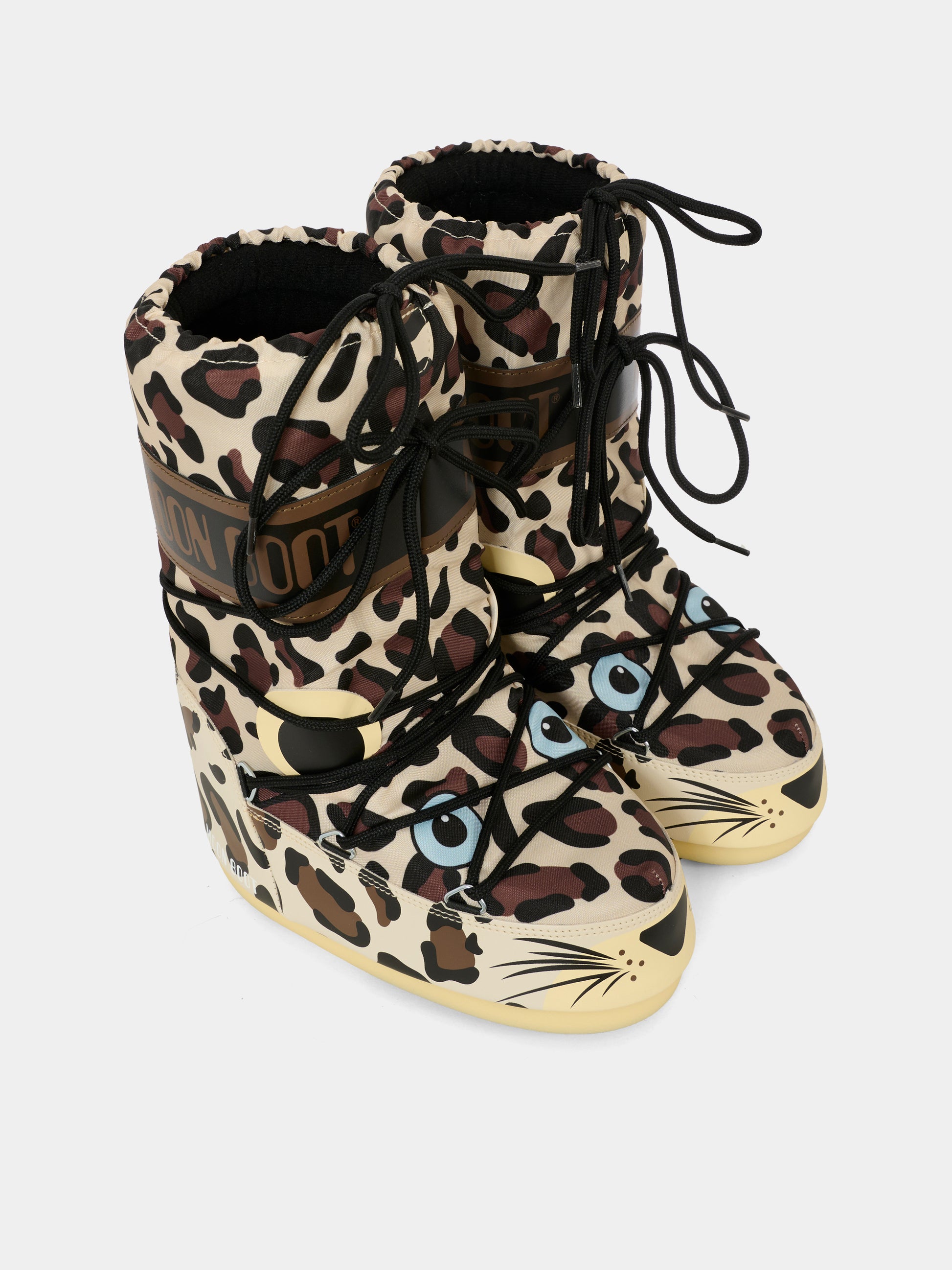 Moon Boot  marroni MB Icon per bambini con motivo animalier,Moon Boot,80D3400300 V010