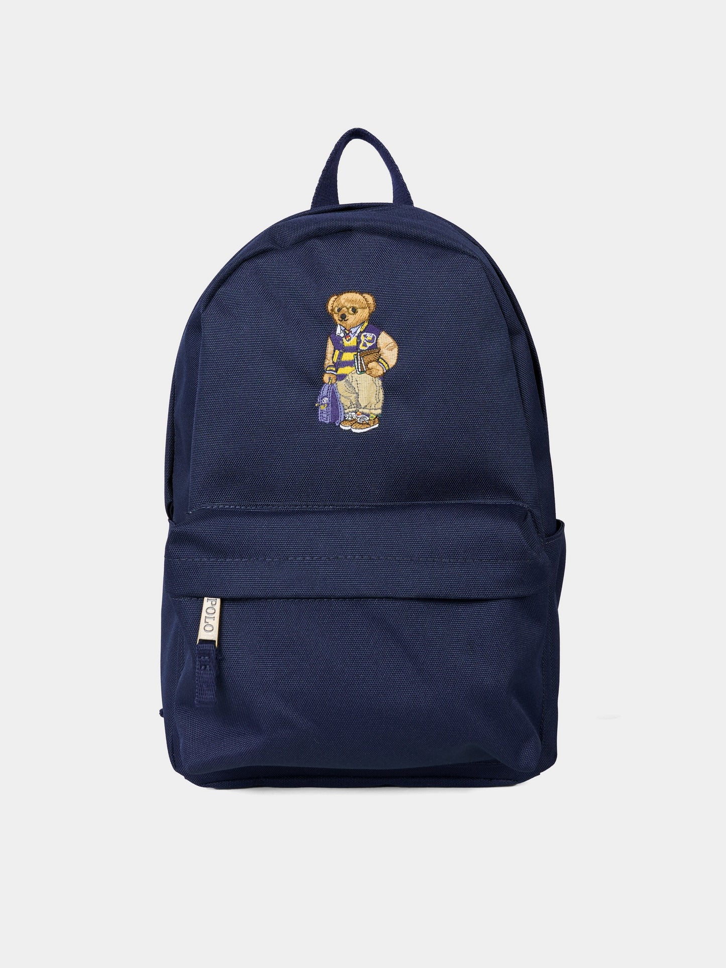 Zaino blu per bambino con Polo Bear,Ralph Lauren Kids,9AR173 BK9