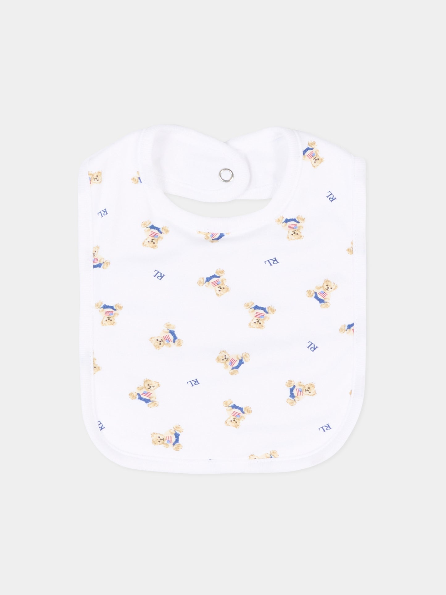 Set body bianco per neonato con Polo Bear,Ralph Lauren Kids,P00760001