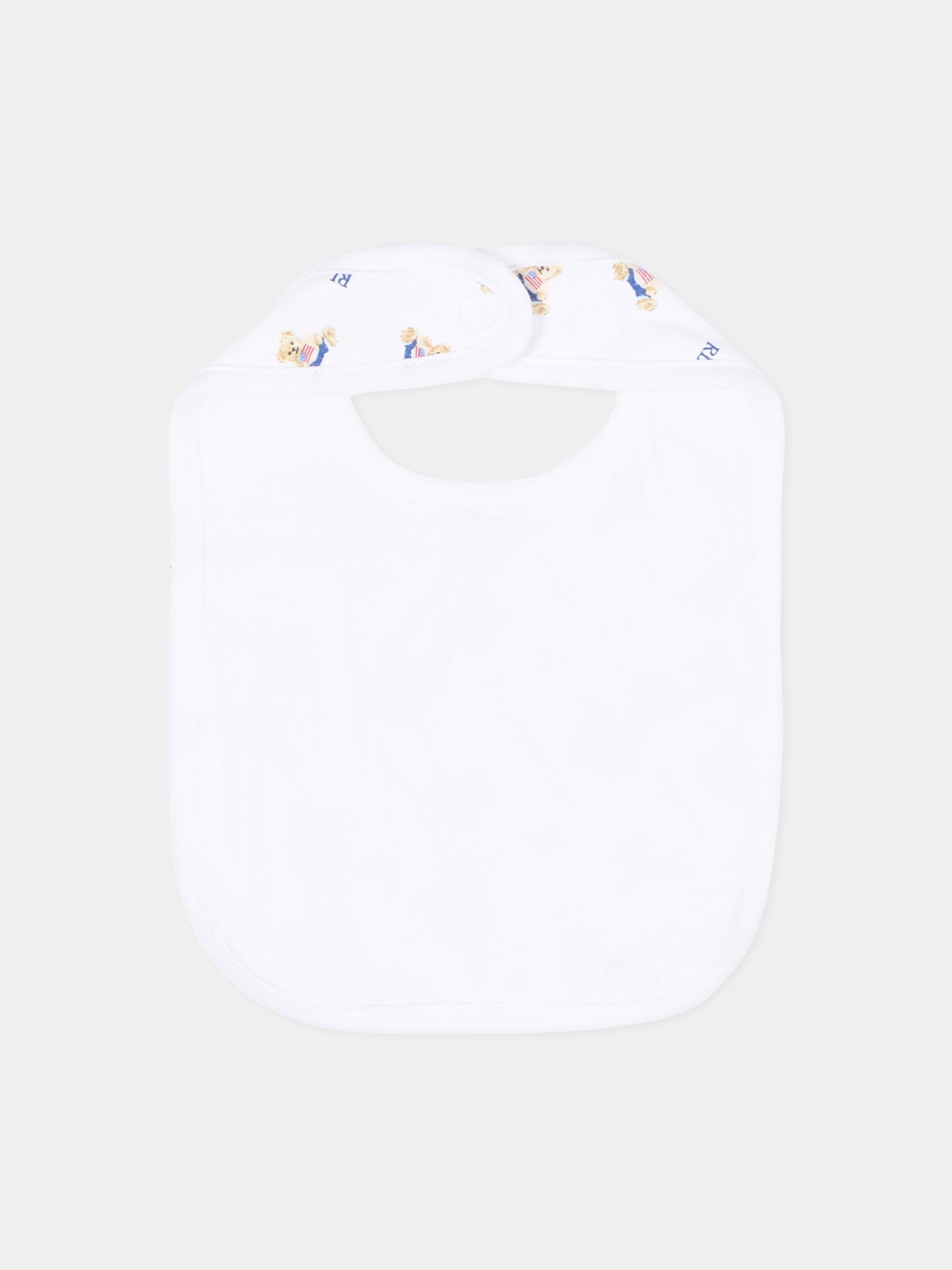 Set body bianco per neonato con Polo Bear,Ralph Lauren Kids,P00760001