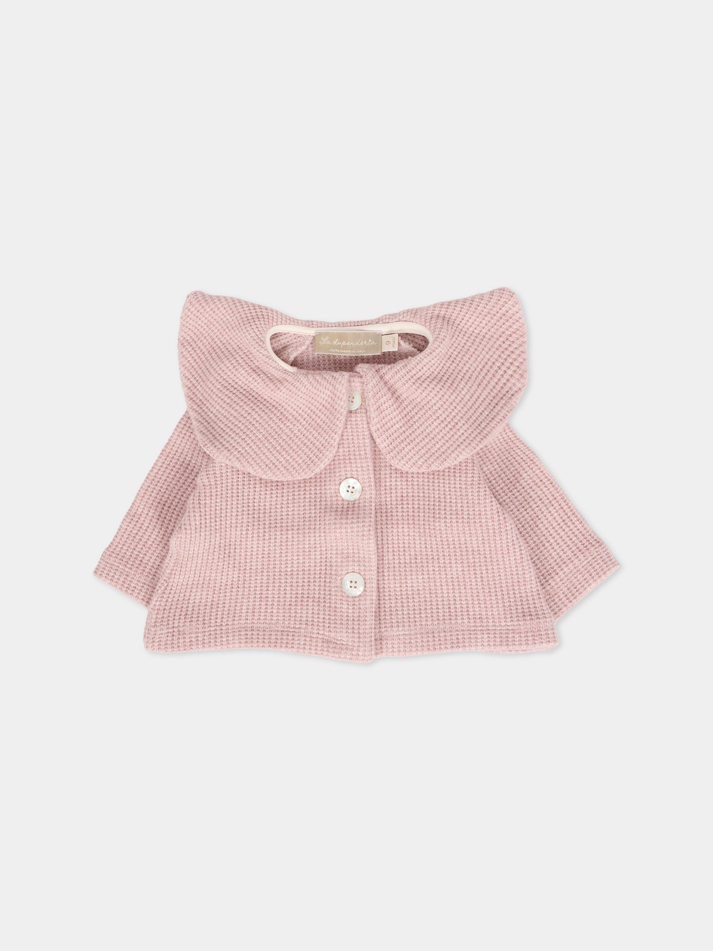 Cardigan rosa per neonata,La Stupenderia,1TCGC22M06