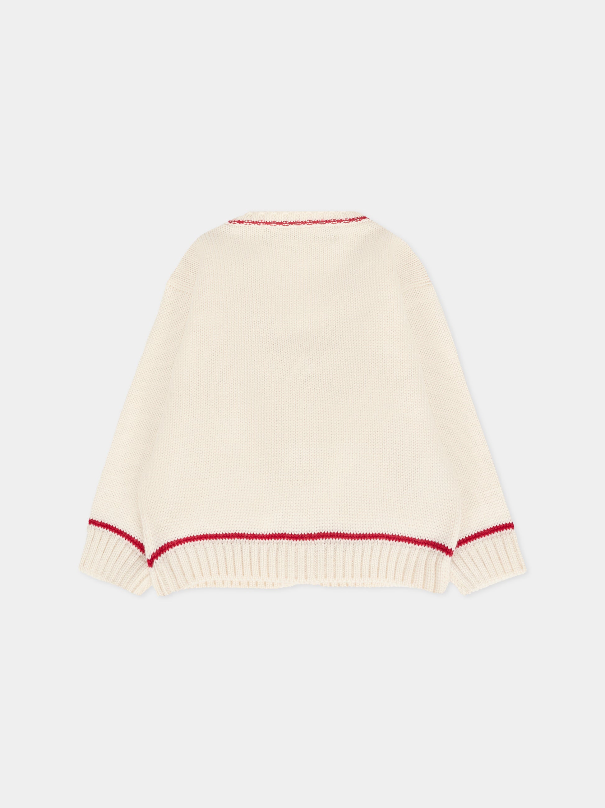 Cardigan avorio per neonato,La Stupenderia,1WCCR61 801-826