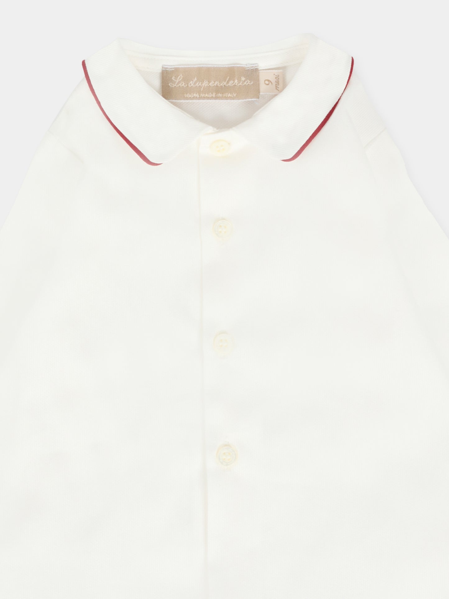 Camicia bianca per neonato,La Stupenderia,1TCCM23P02RED