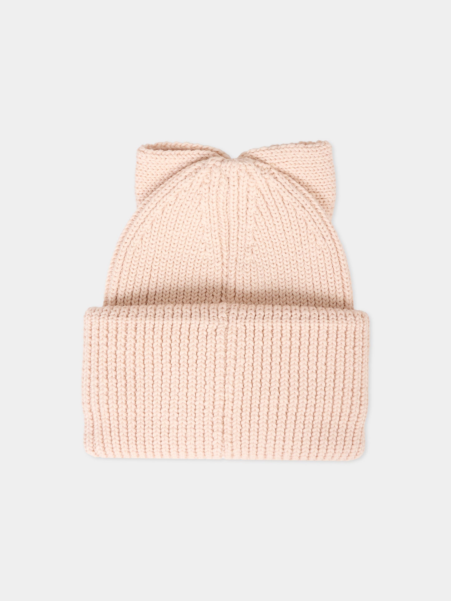 Berretto rosa per bambina con fiocco,Simonetta,SX0A07 Z3397 508