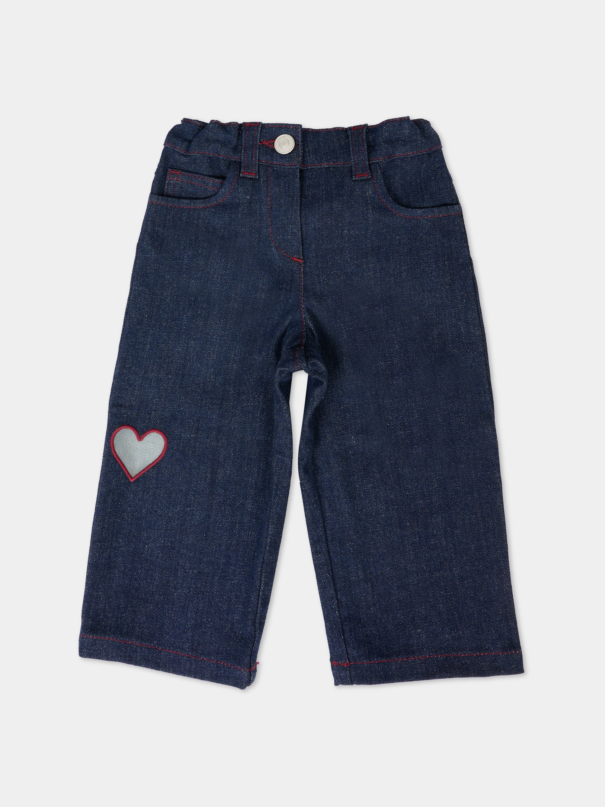 Jeans denim per neonata con cuori,Simonetta,SX6001 D0113 620